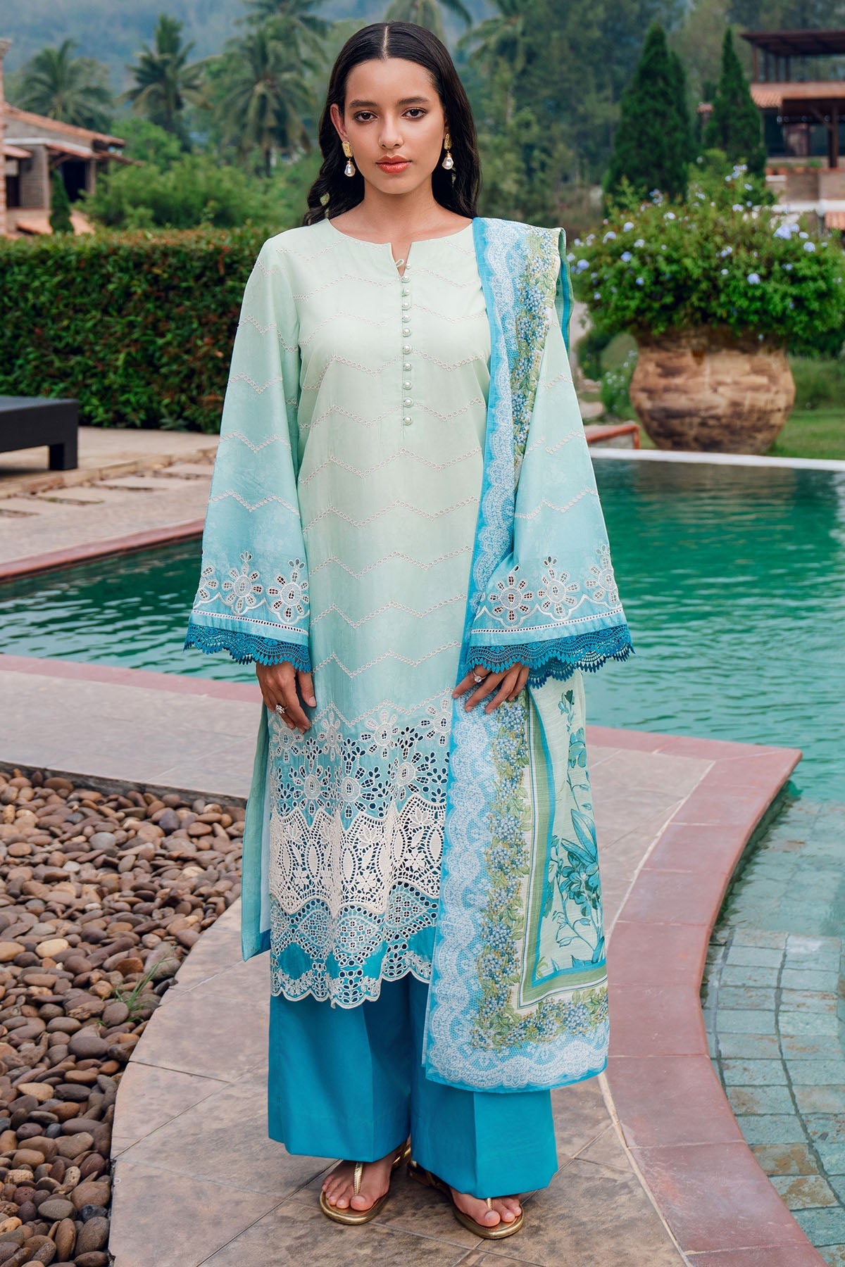 5814-ELSA EMBROIDERED LAWN STITCHED