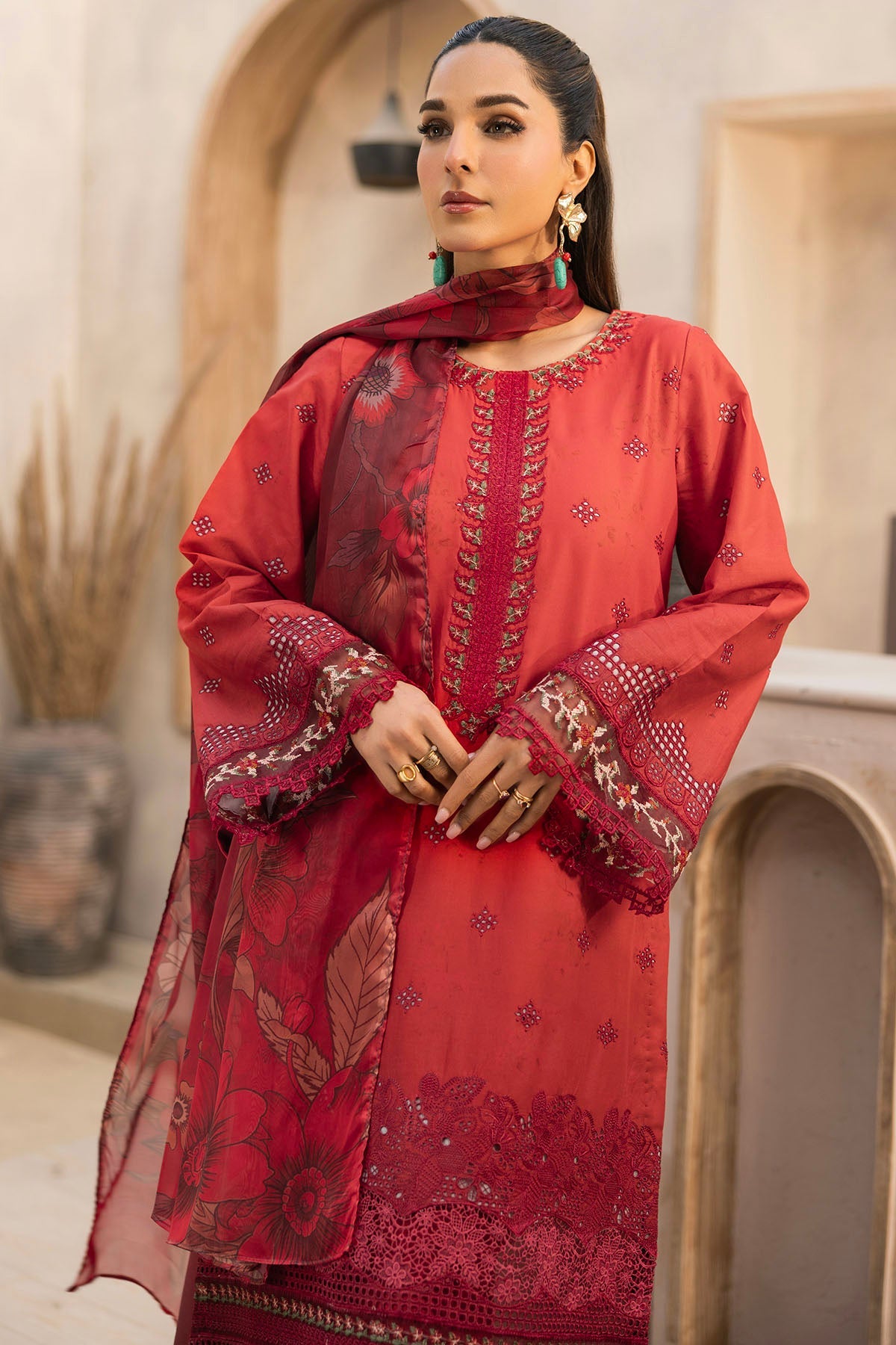 5821-SAMAA EMBROIDERED LAWN UNSTITCHED