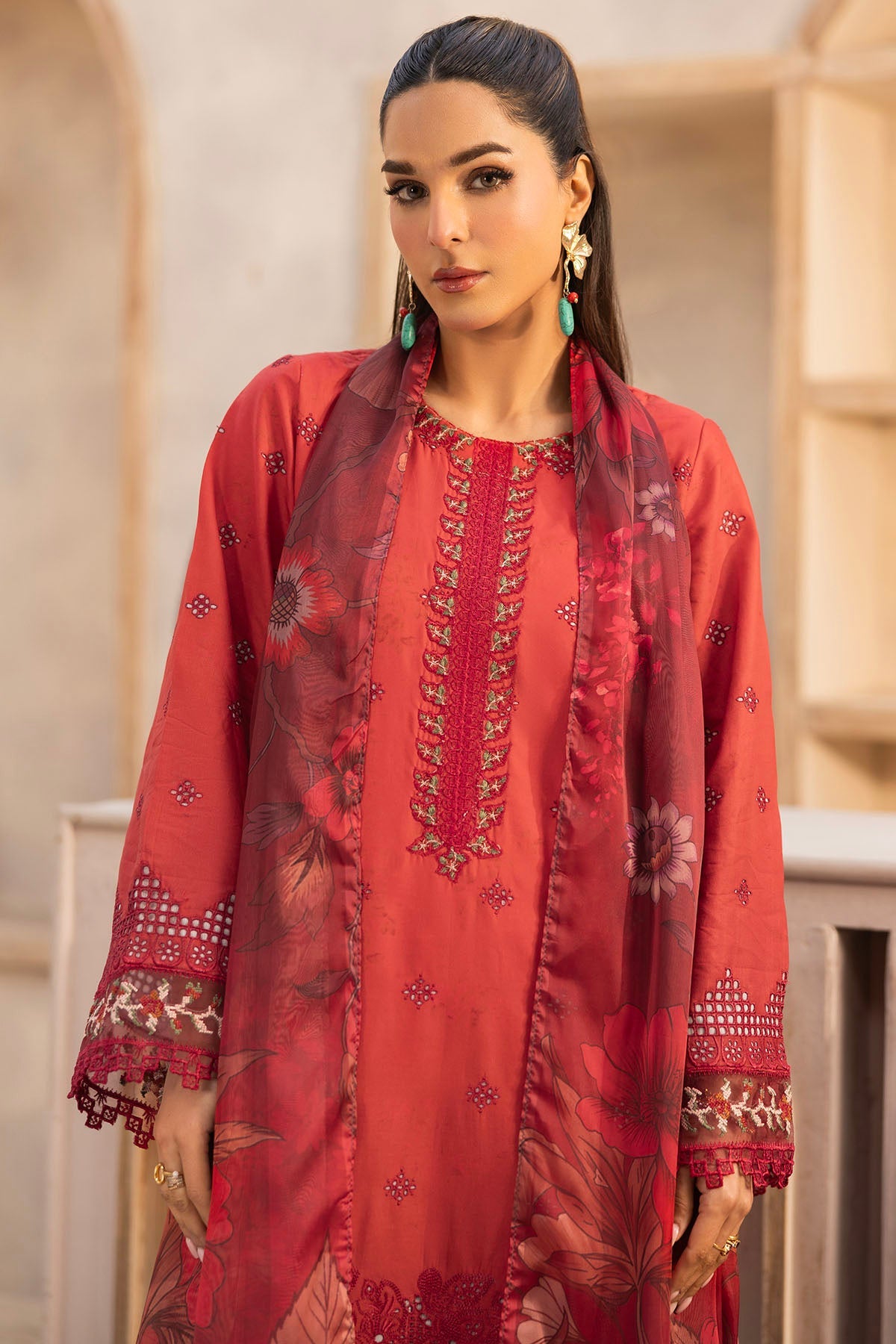 5821-SAMAA EMBROIDERED LAWN UNSTITCHED