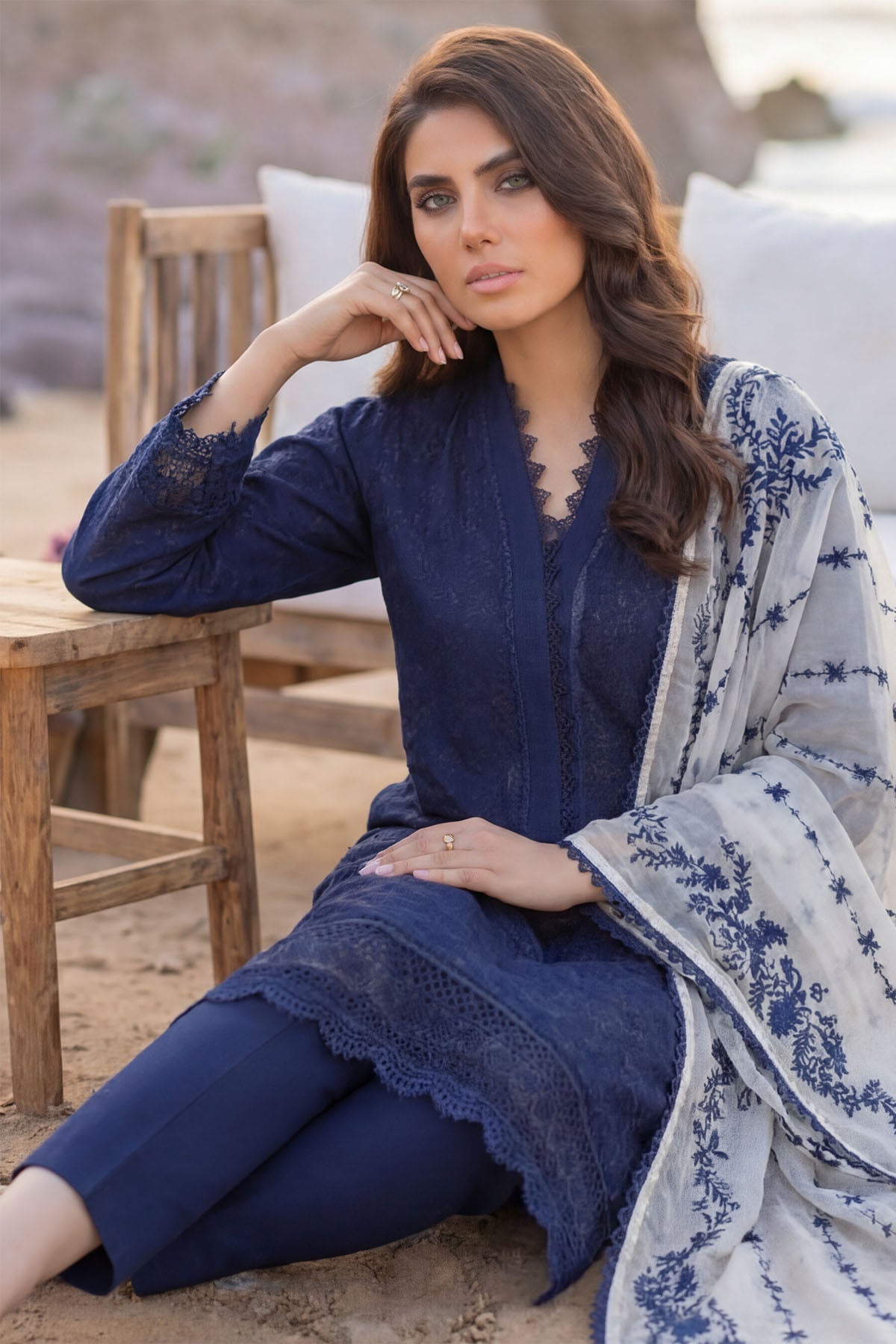 5844-ZINNIA EMBROIDERED LAWN UNSTITCHED
