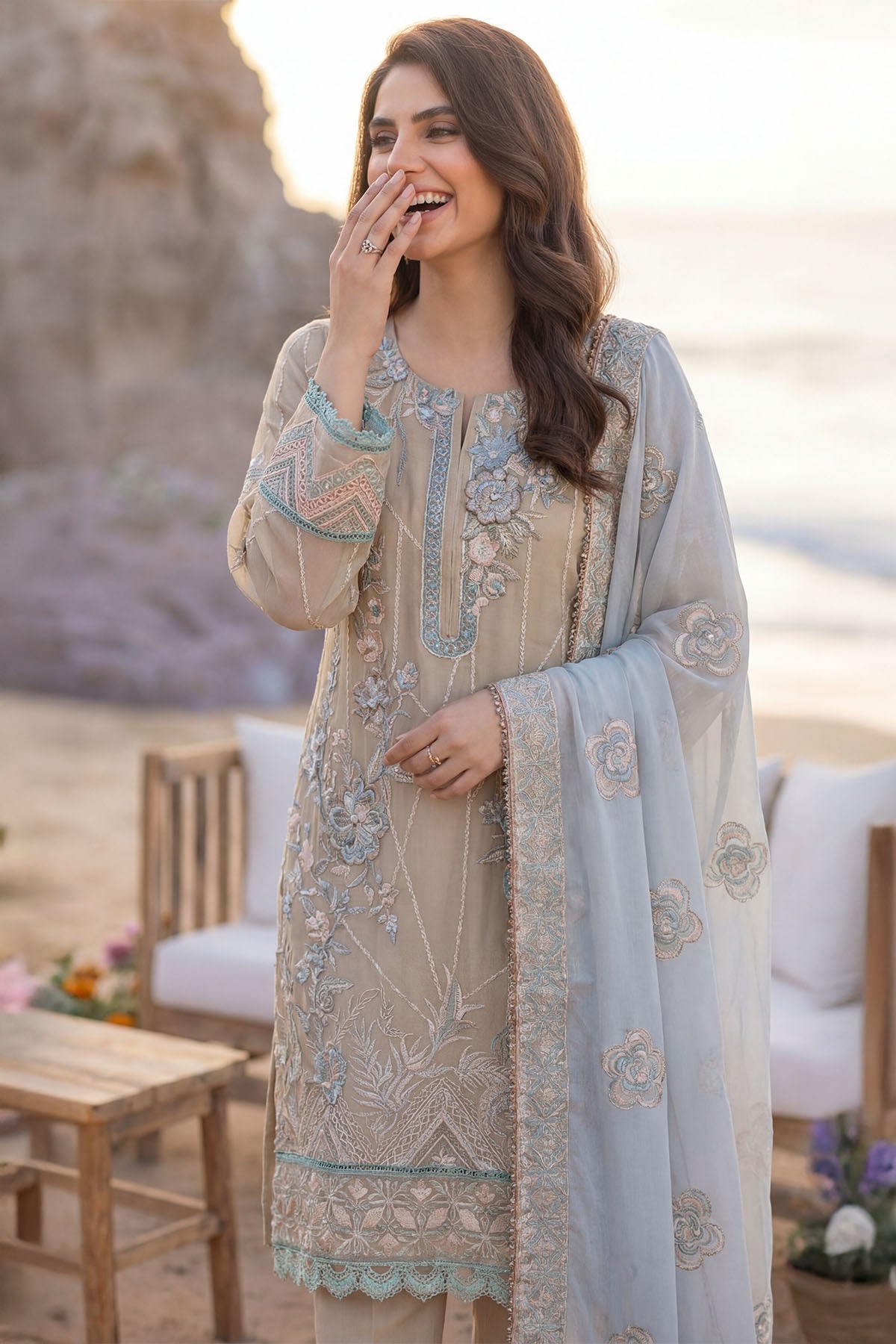 5845-IVY EMBROIDERED LAWN UNSTITCHED