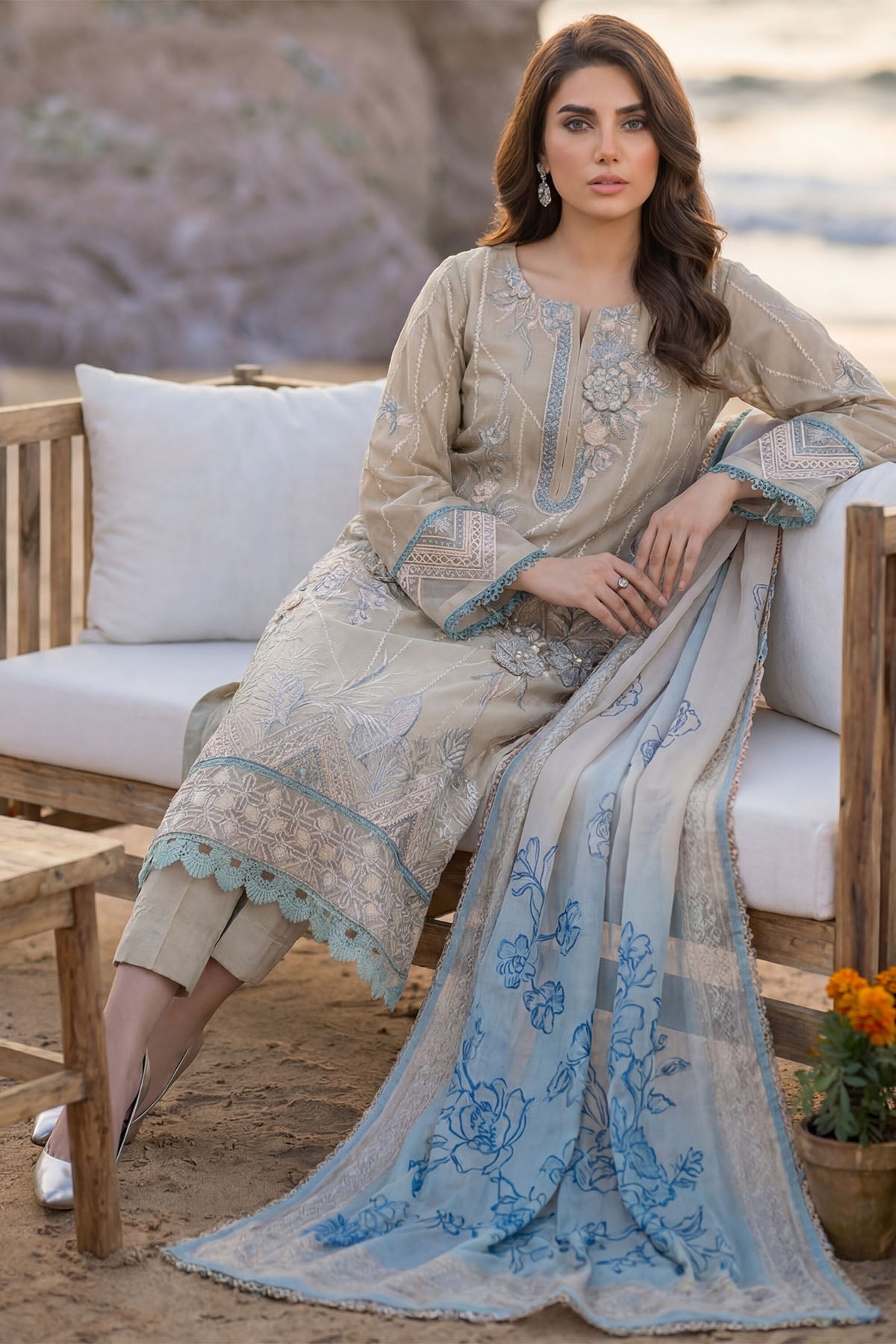 5845-IVY EMBROIDERED LAWN UNSTITCHED