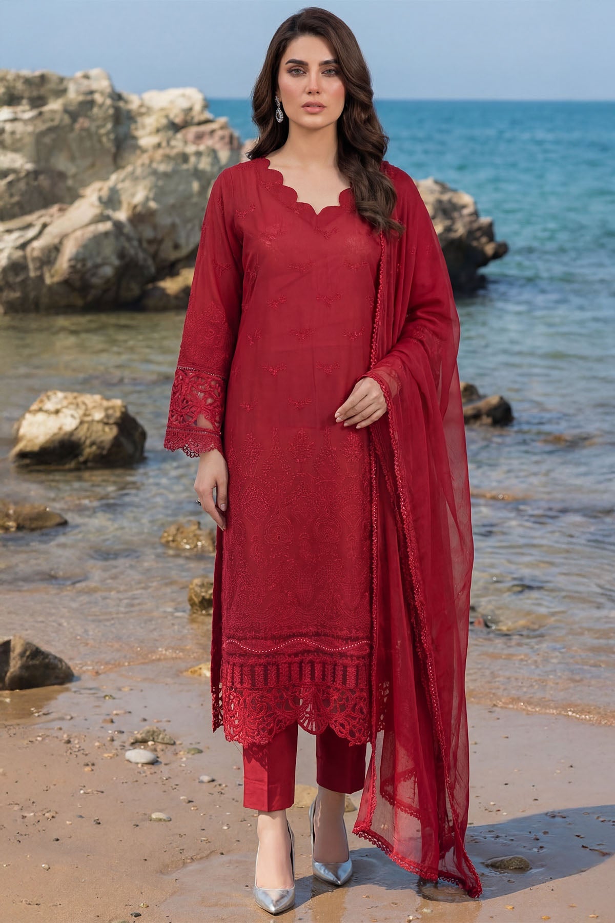 5850-CEDAR EMBROIDERED LAWN UNSTITCHED