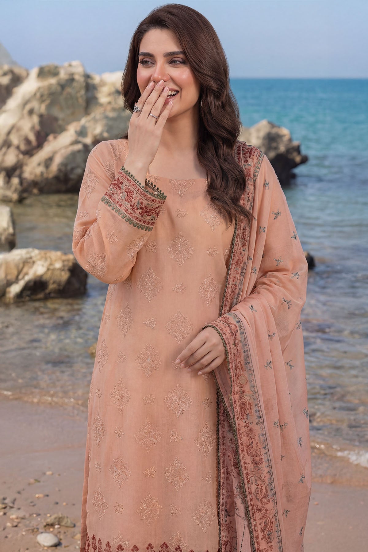 5851-SORREL EMBROIDERED LAWN UNSTITCHED