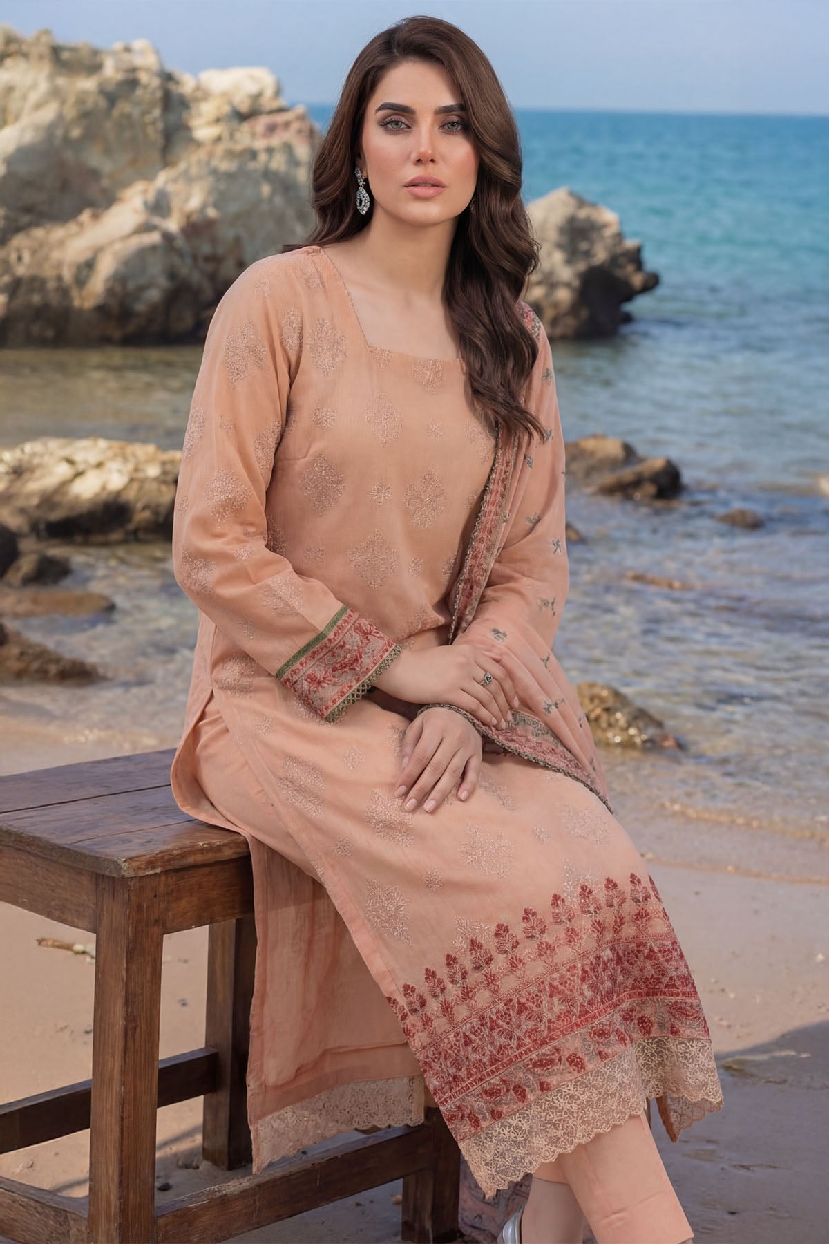 5851-SORREL EMBROIDERED LAWN UNSTITCHED