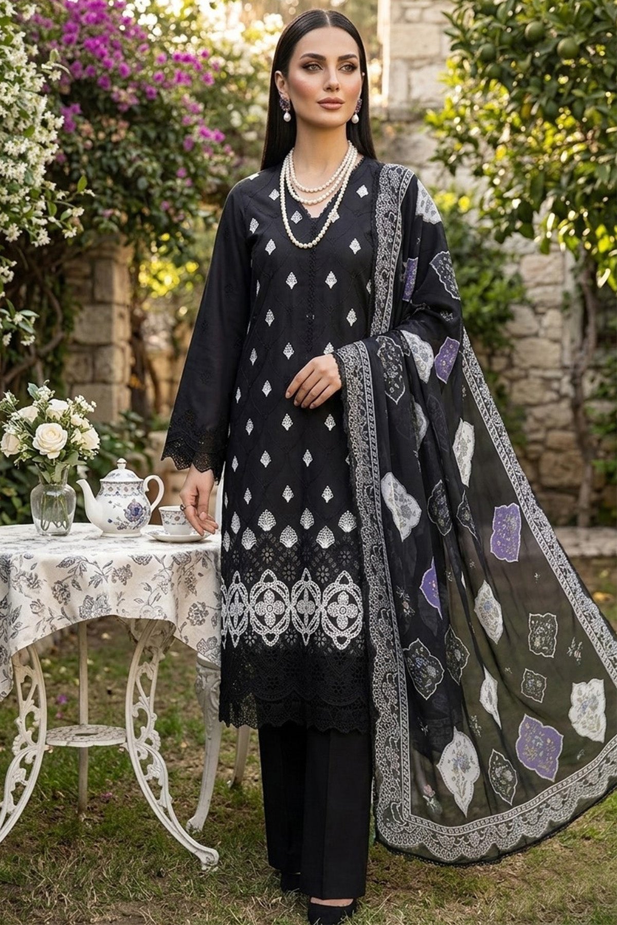 5864-SOPHIE EMBROIDERED LAWN UNSTITCHED
