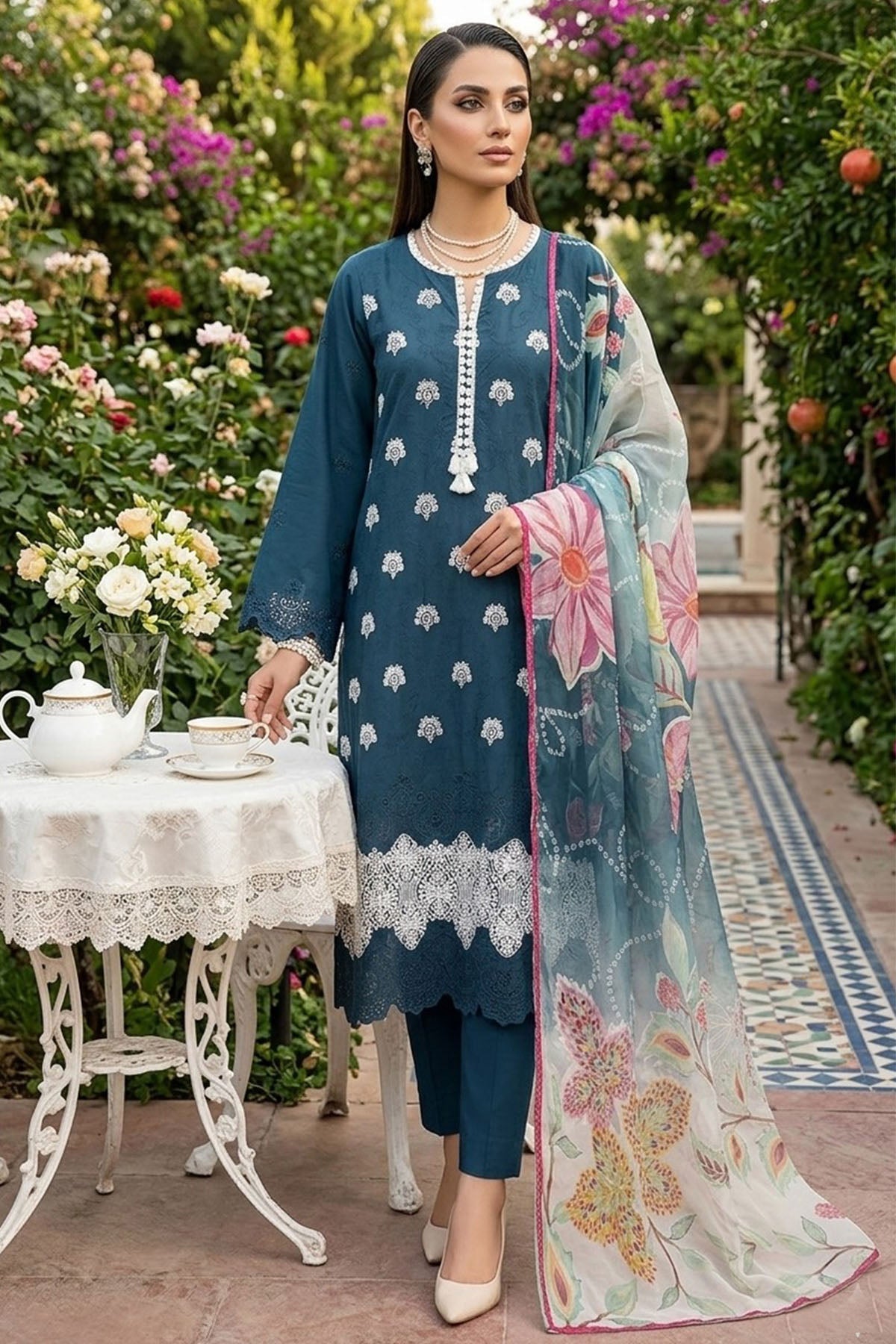 5865-AMELIA EMBROIDERED LAWN UNSTITCHED