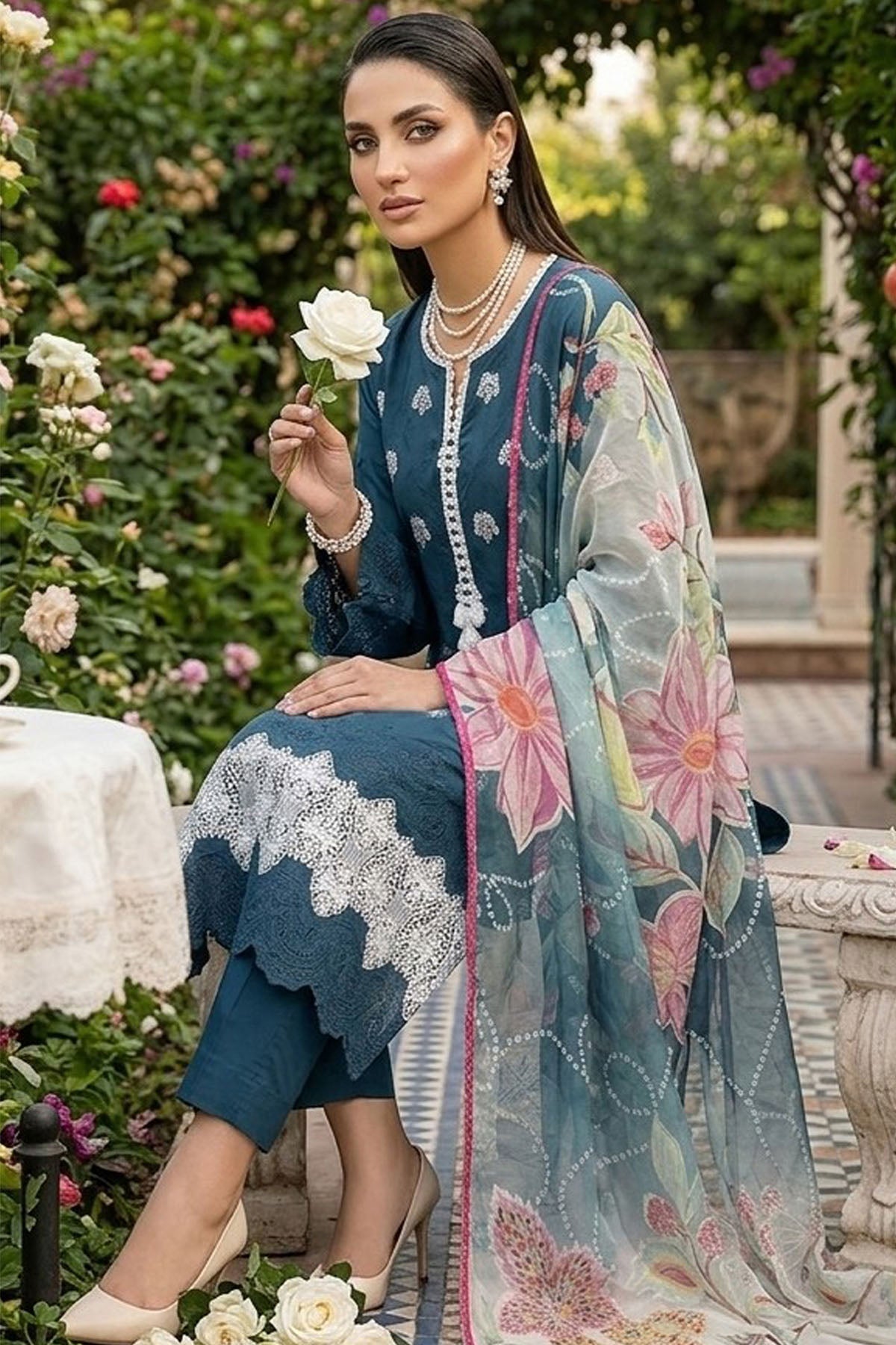 5865-AMELIA EMBROIDERED LAWN UNSTITCHED