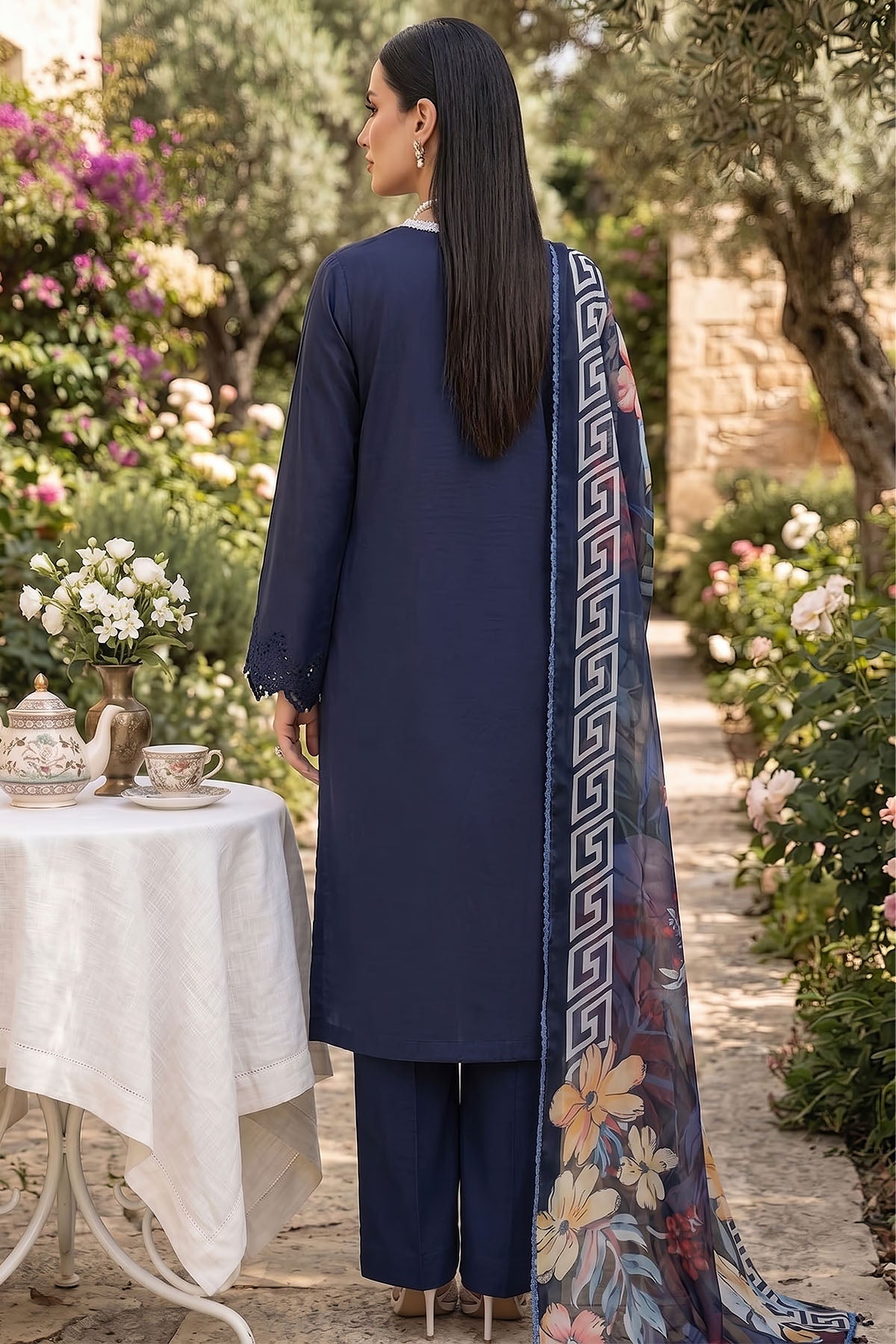 5874-RUBY EMBROIDERED LAWN UNSTITCHED