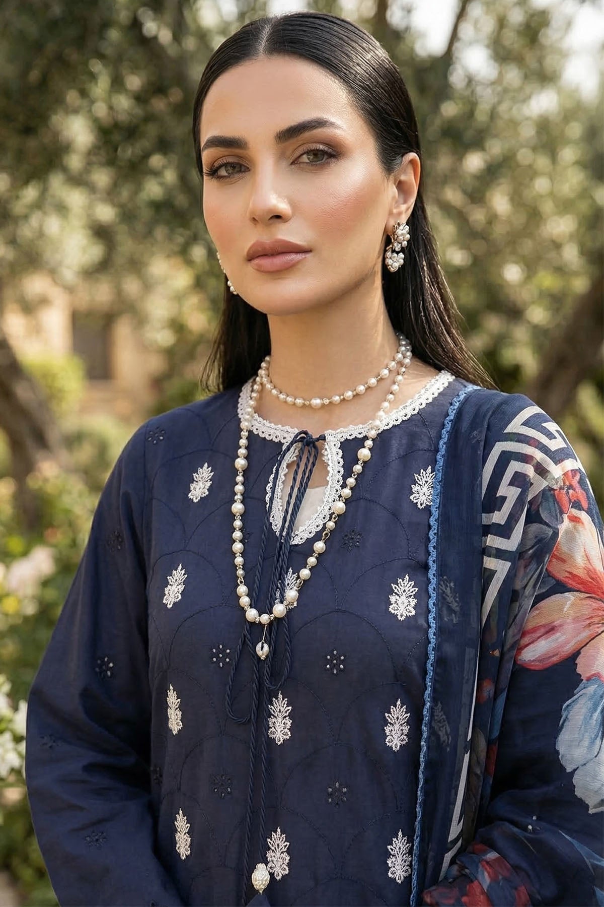 5874-RUBY EMBROIDERED LAWN UNSTITCHED