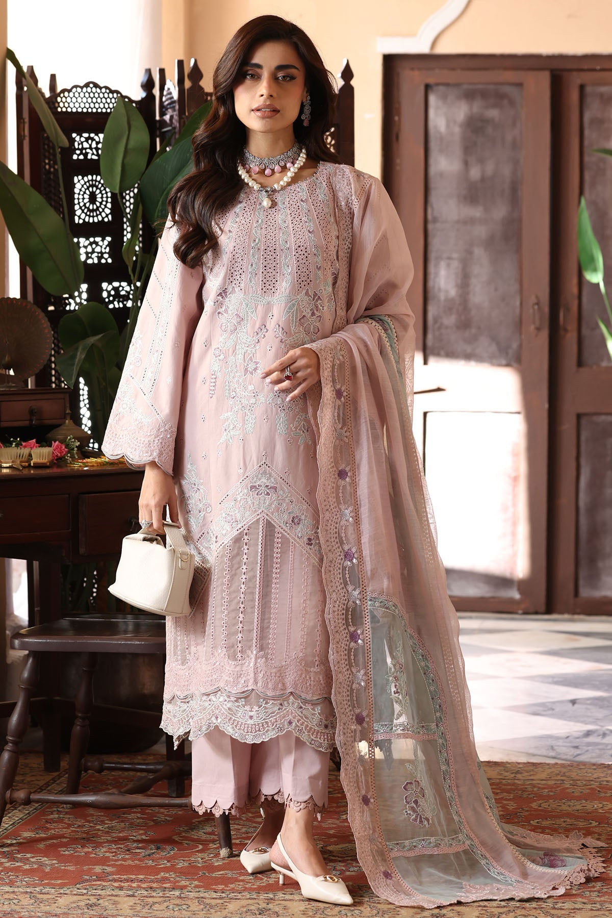 5916-CLEO EMBROIDERED LAWN UNSTITCHED