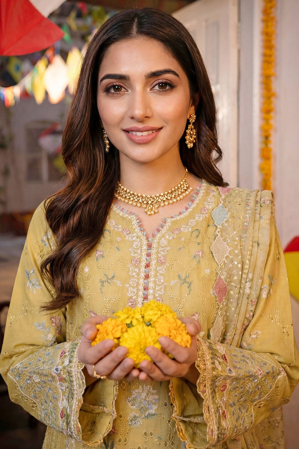 5917-MERCINA EMBROIDERED LAWN STITCHED