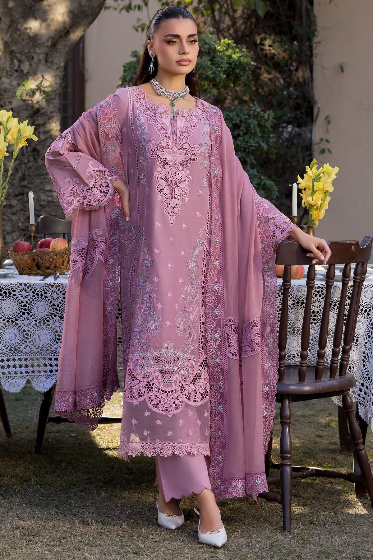 5923-SERRE EMBROIDERED LAWN STITCHED
