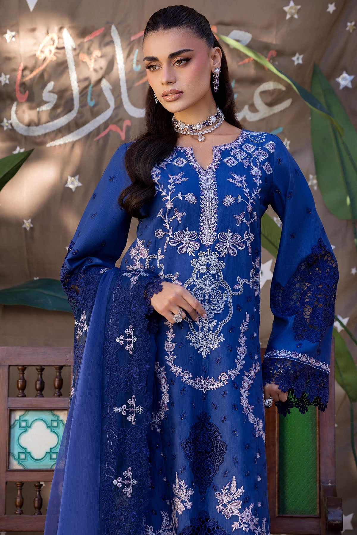 5924-CORALINE EMBROIDERED LAWN STITCHED