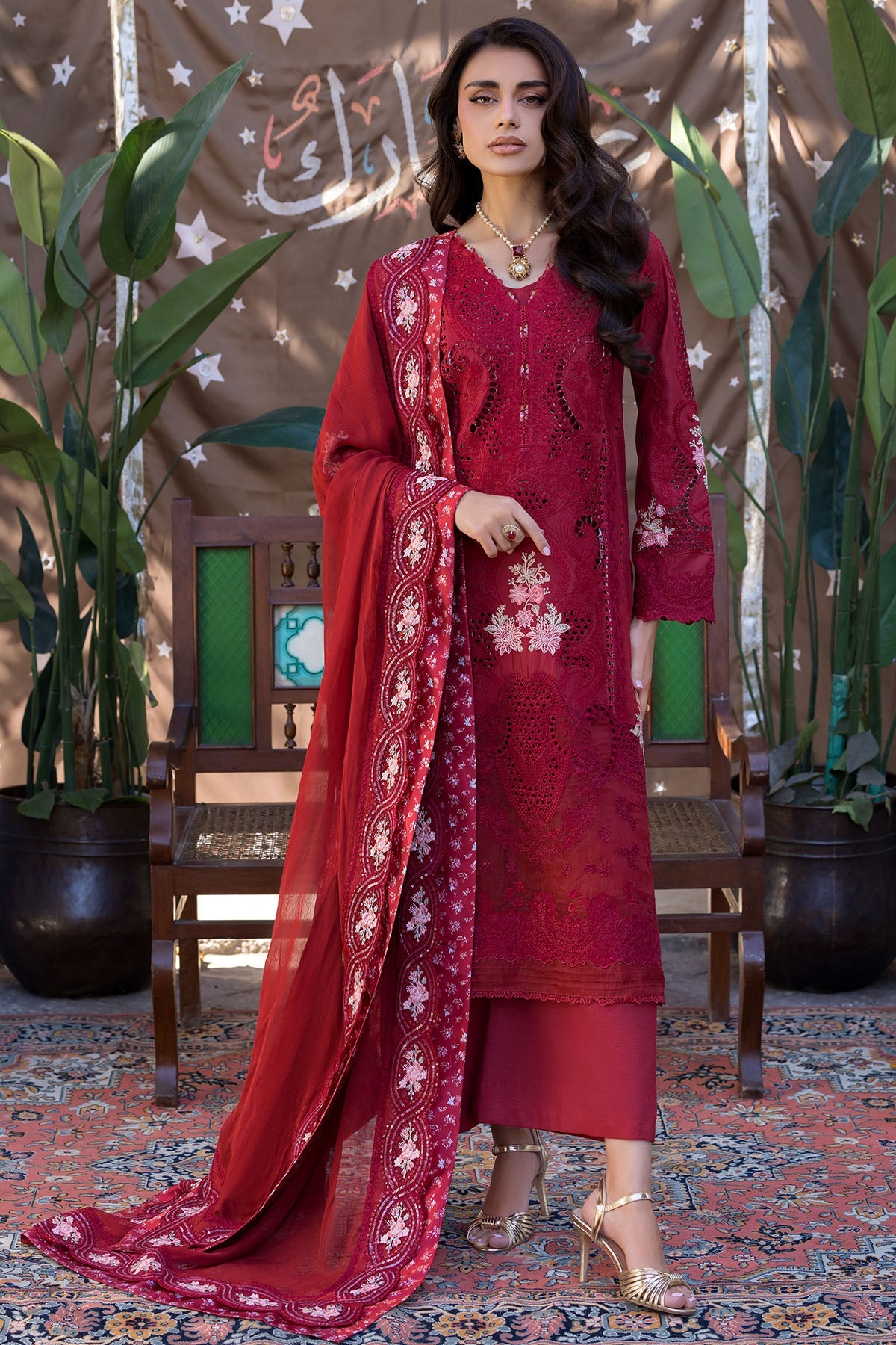 5928-IRISE EMBROIDERED LAWN STITCHED