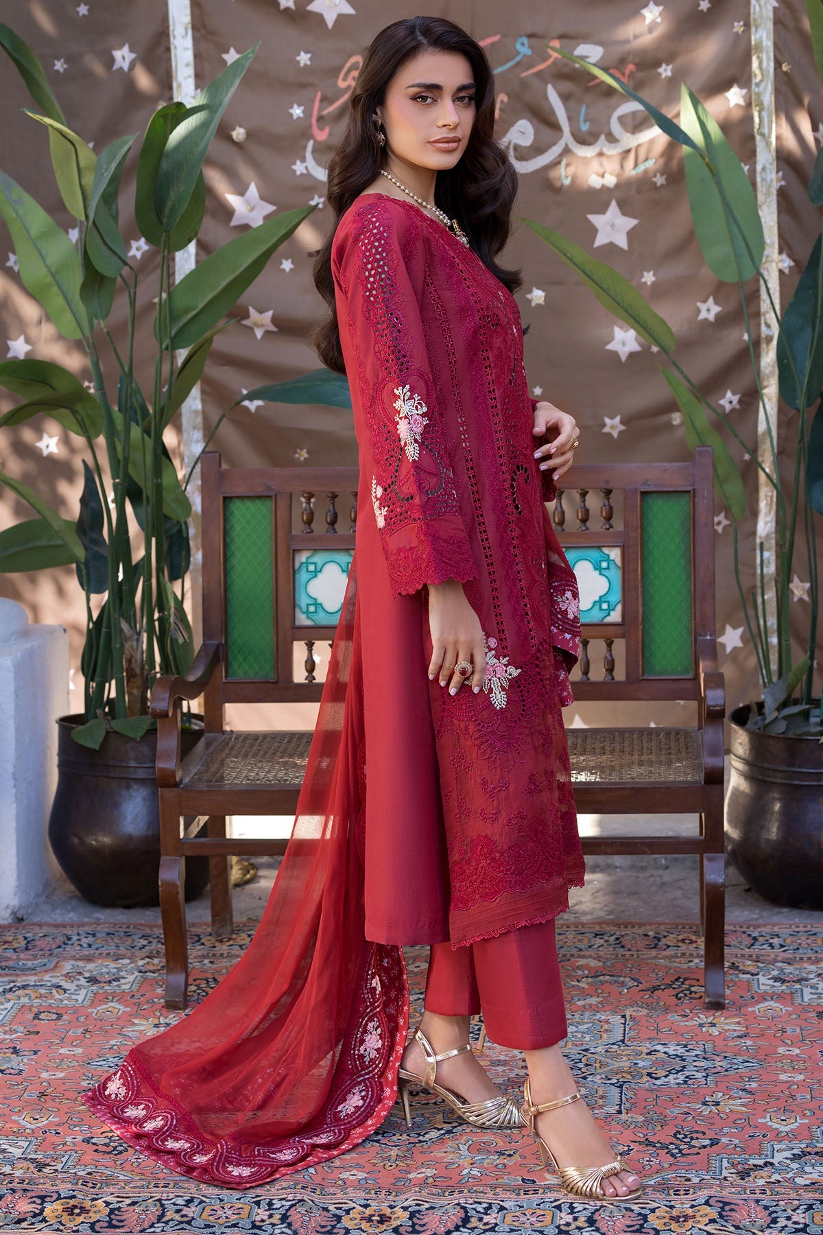 5928-IRISE EMBROIDERED LAWN STITCHED