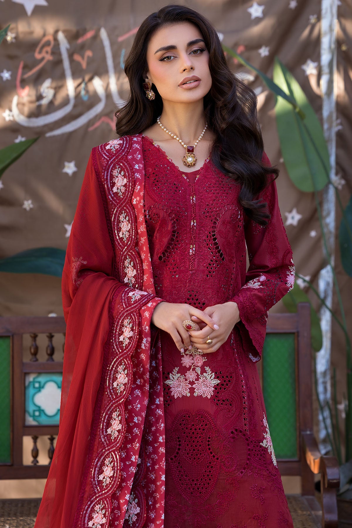 5928-IRISE EMBROIDERED LAWN STITCHED