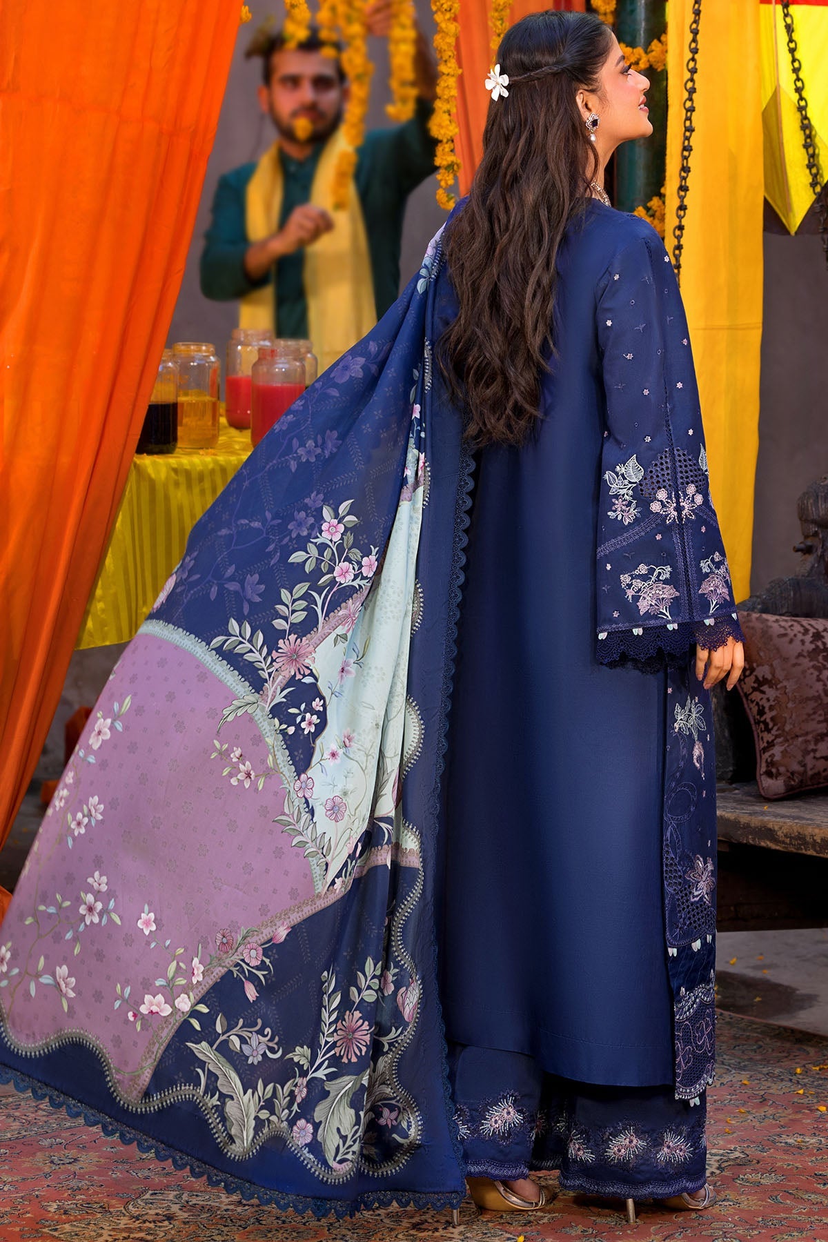 5929-ZARIAKIWI EMBROIDERED LAWN STITCHED