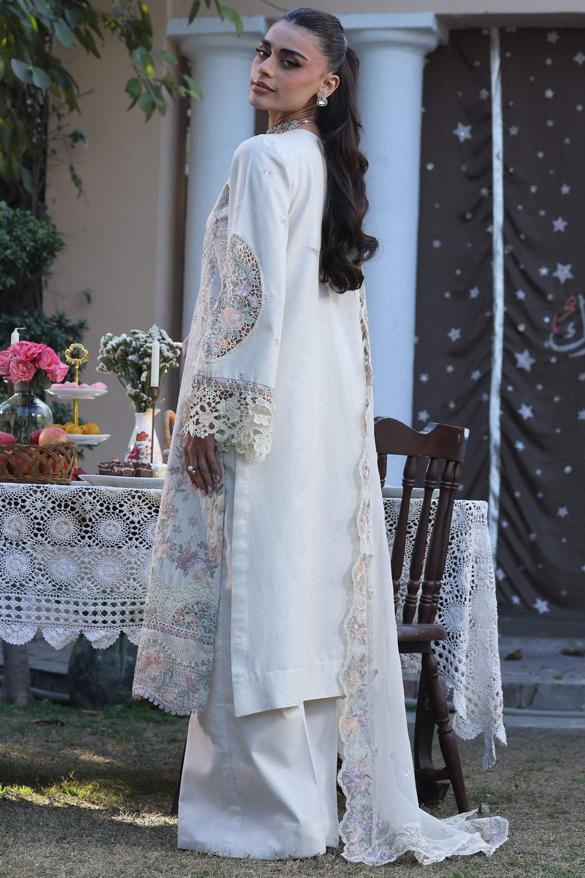 5930-SELIN EMBROIDERED LAWN STITCHED