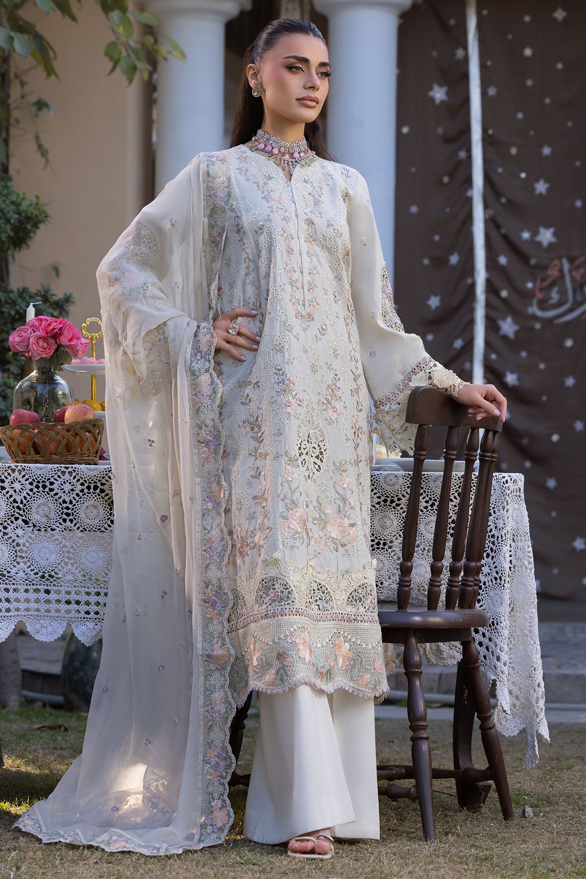 5930-SELIN EMBROIDERED LAWN STITCHED