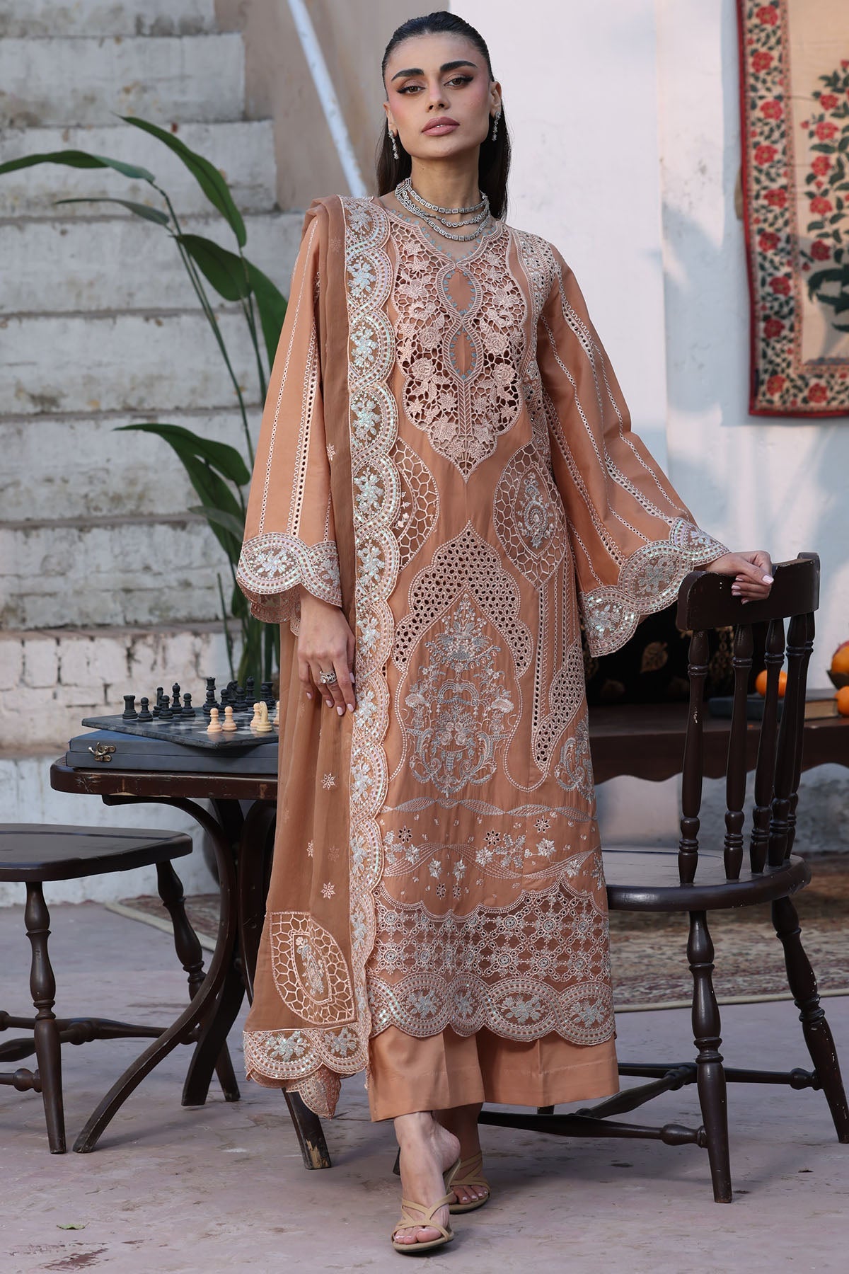 5933-NOEMI EMBROIDERED LAWN STITCHED