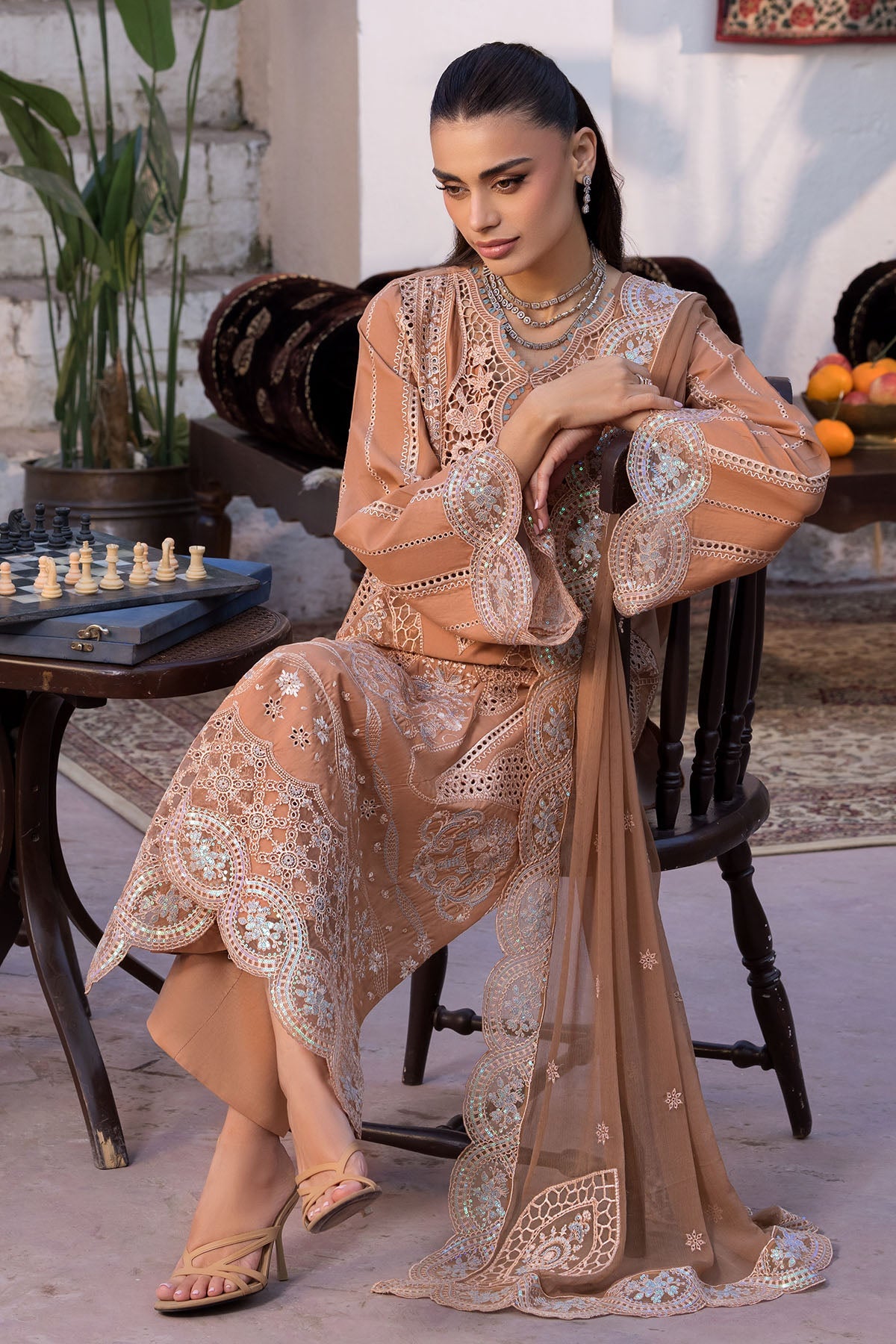 5933-NOEMI EMBROIDERED LAWN STITCHED