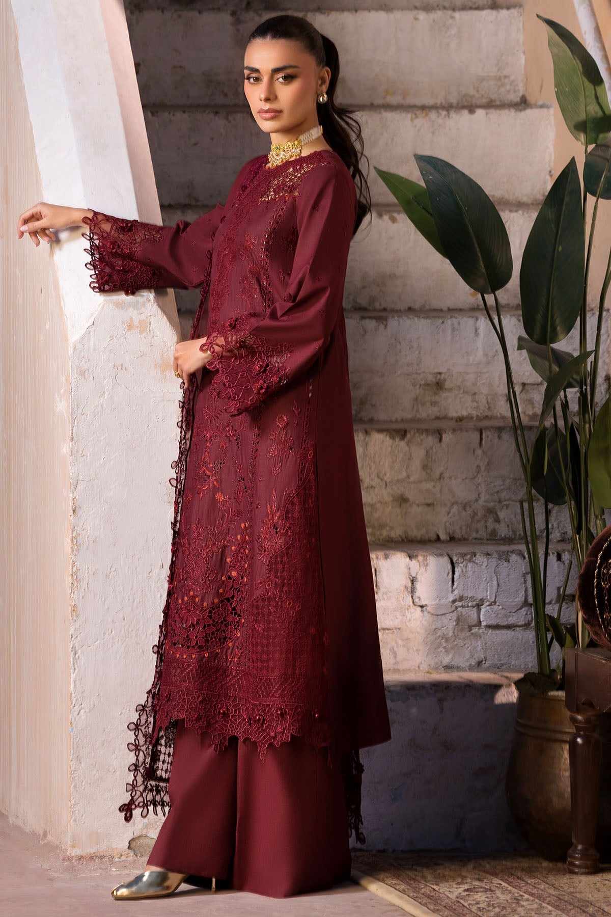 5936-CATALINA EMBROIDERED LAWN STITCHED