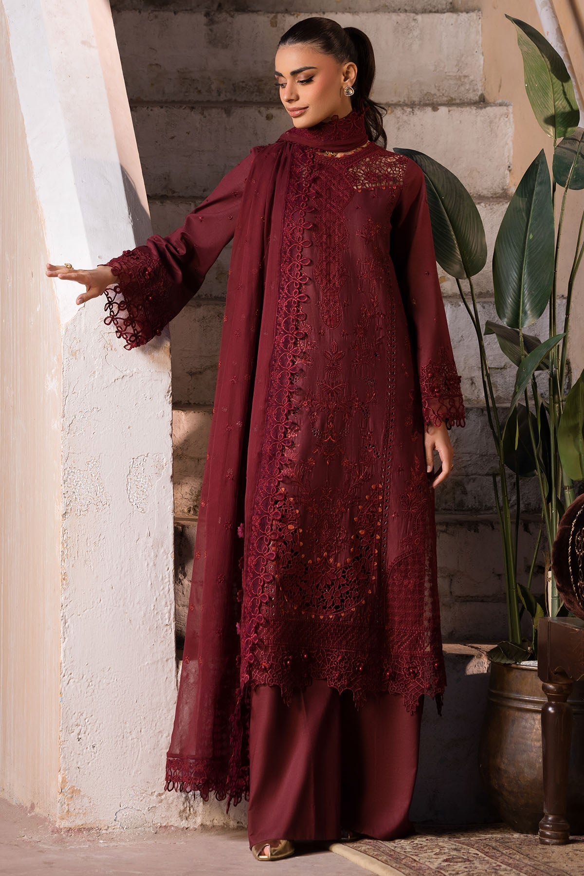 5936-CATALINA EMBROIDERED LAWN STITCHED