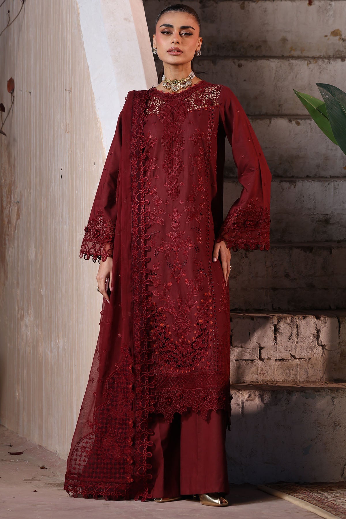 5936-CATALINA EMBROIDERED LAWN STITCHED