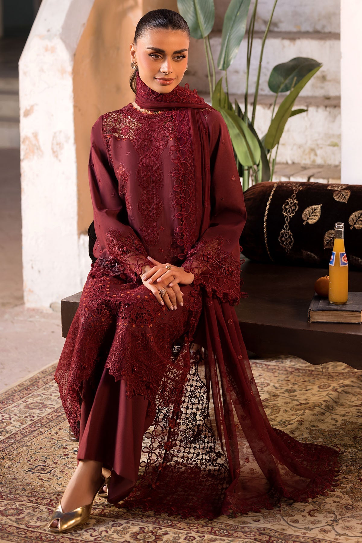 5936-CATALINA EMBROIDERED LAWN STITCHED