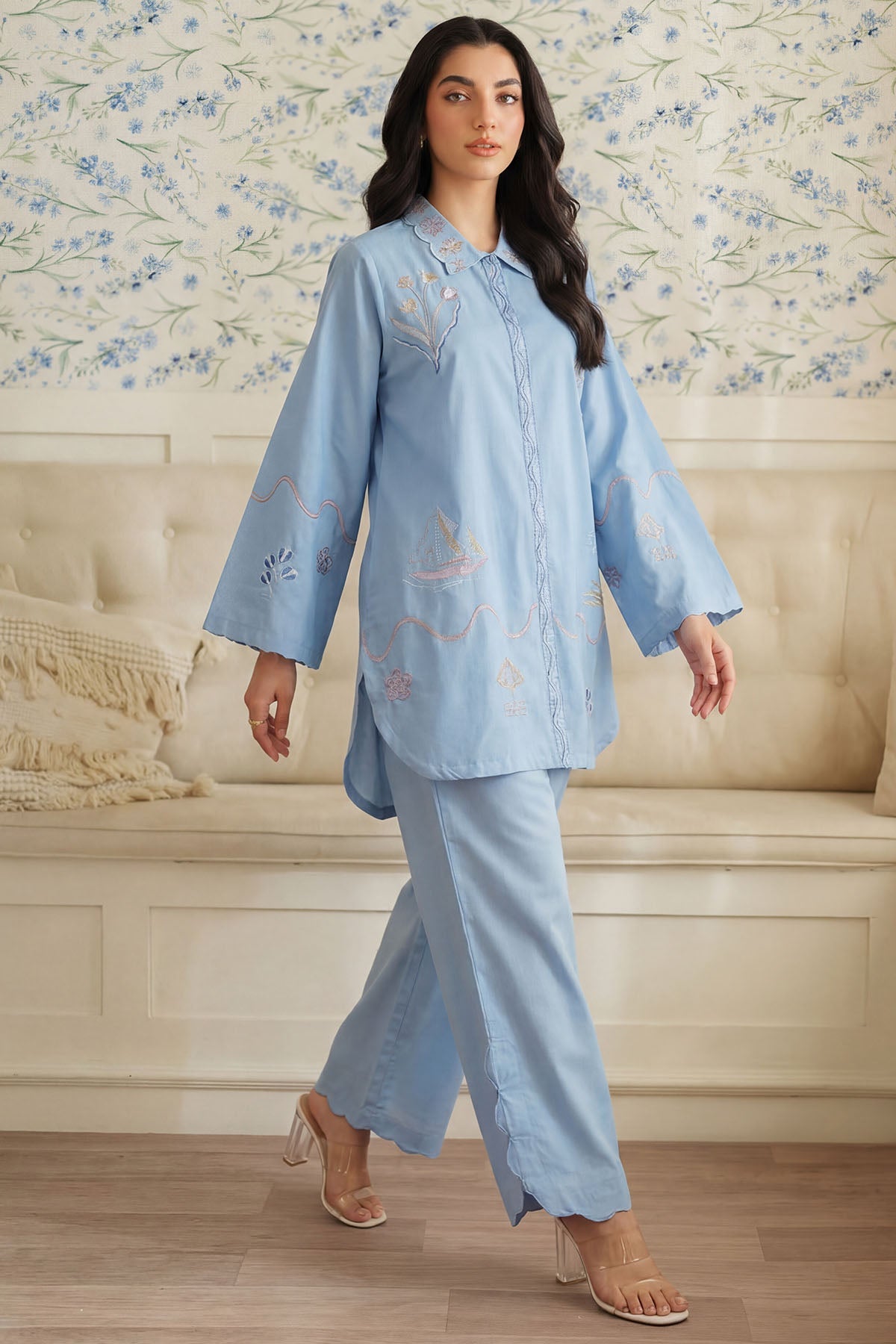 5945-EDEN EMBROIDERED CAMBRIC STITCHED