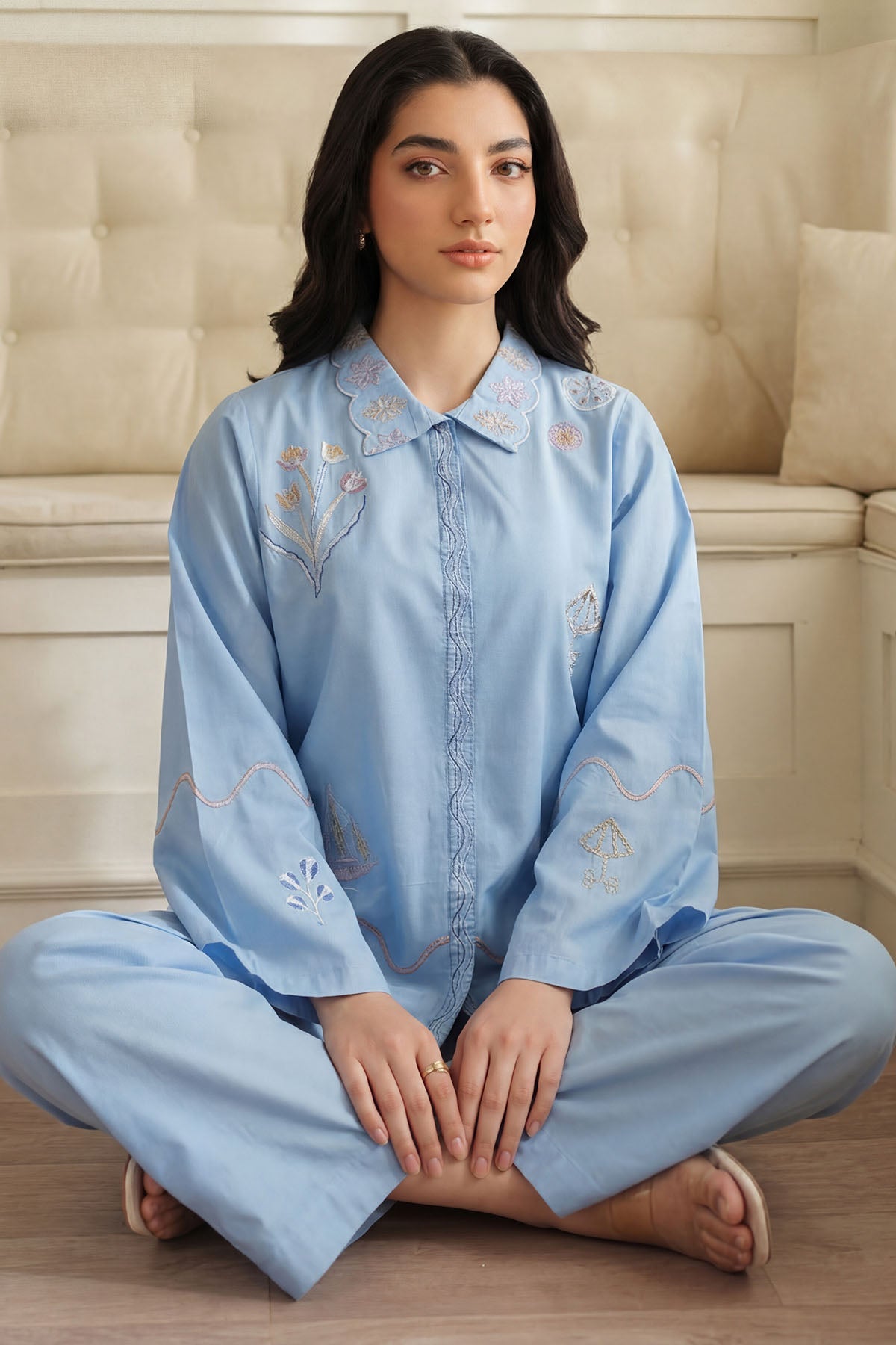 5945-EDEN EMBROIDERED CAMBRIC STITCHED
