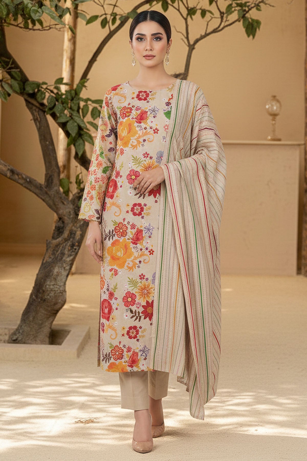 5952-CLAIRE DIGITAL PRINTED KHADDAR UNSTITCHED