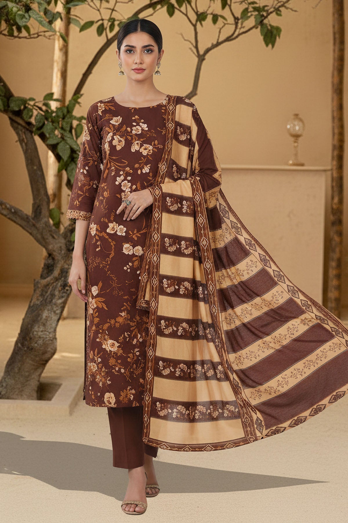 5955-AMELIE DIGITAL PRINTED KHADDAR UNSTITCHED