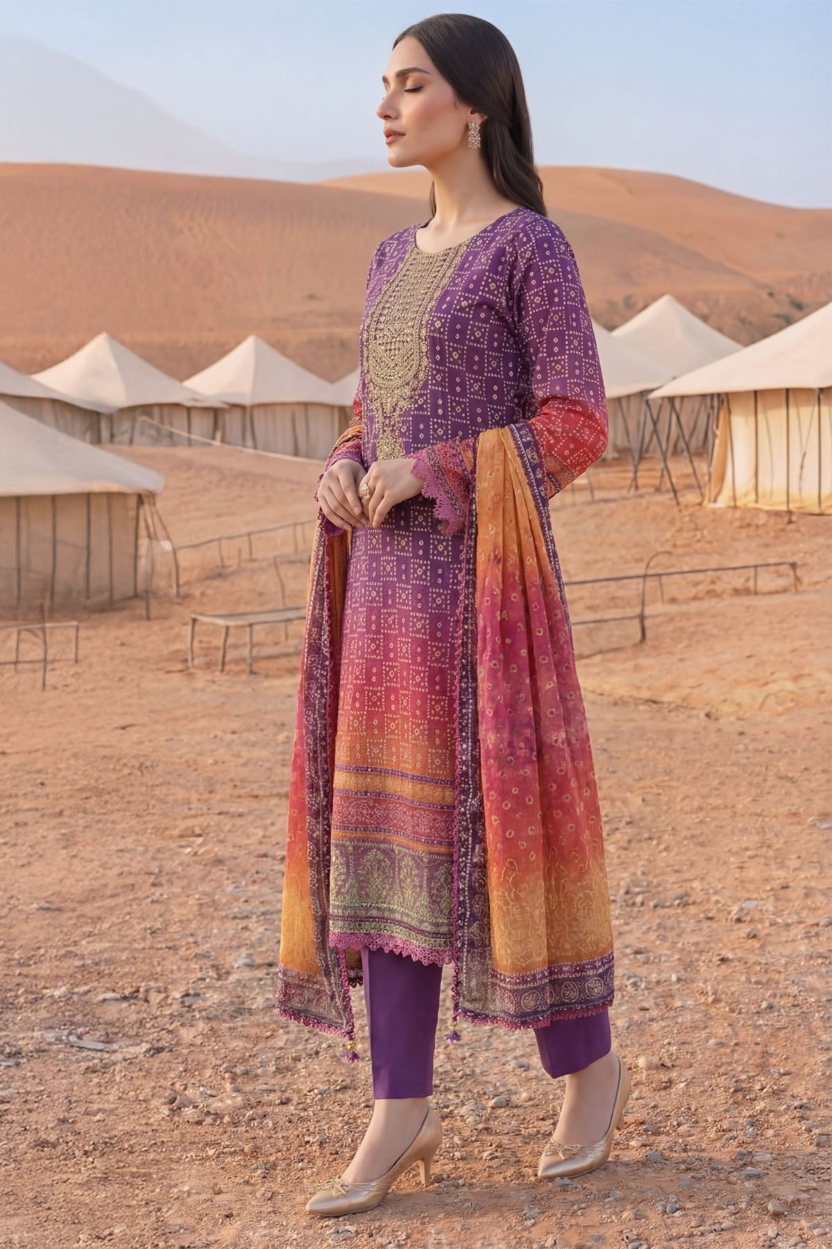 5975-LUMIA EMBROIDERED LAWN UNSTITCHED