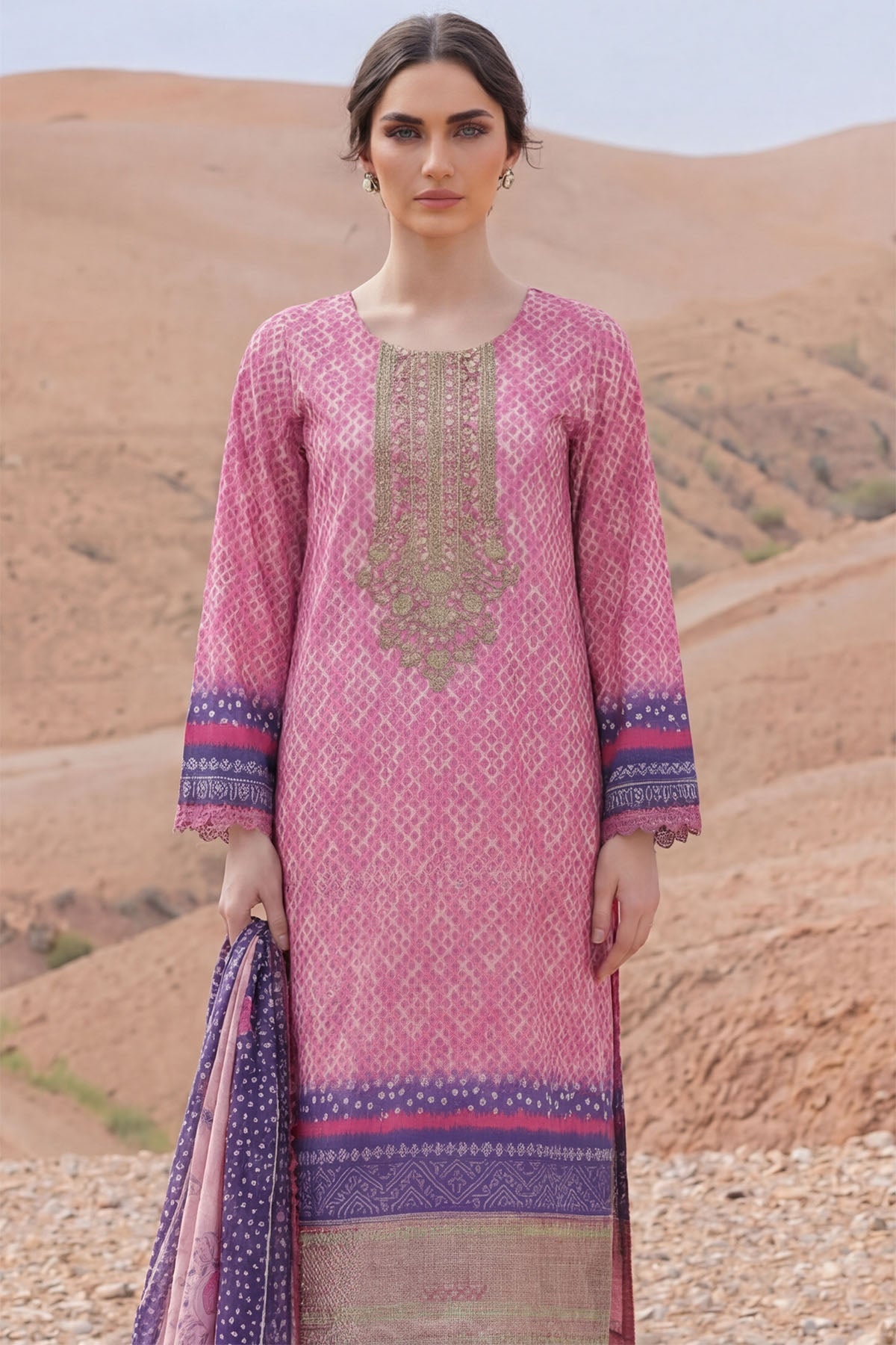 5980-KESHI EMBROIDERED LAWN UNSTITCHED