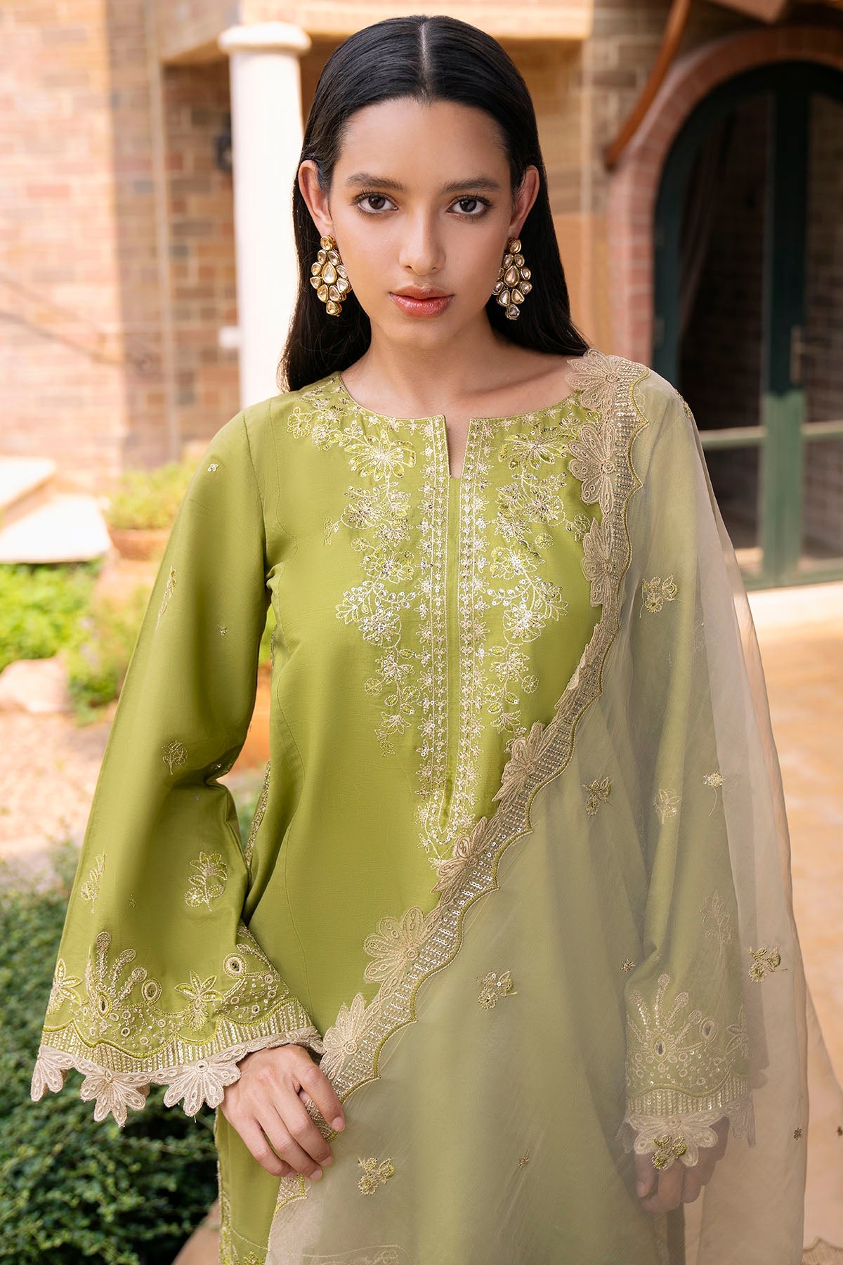 5992-CLEMENTINA EMBROIDERED LAWN STITCHED