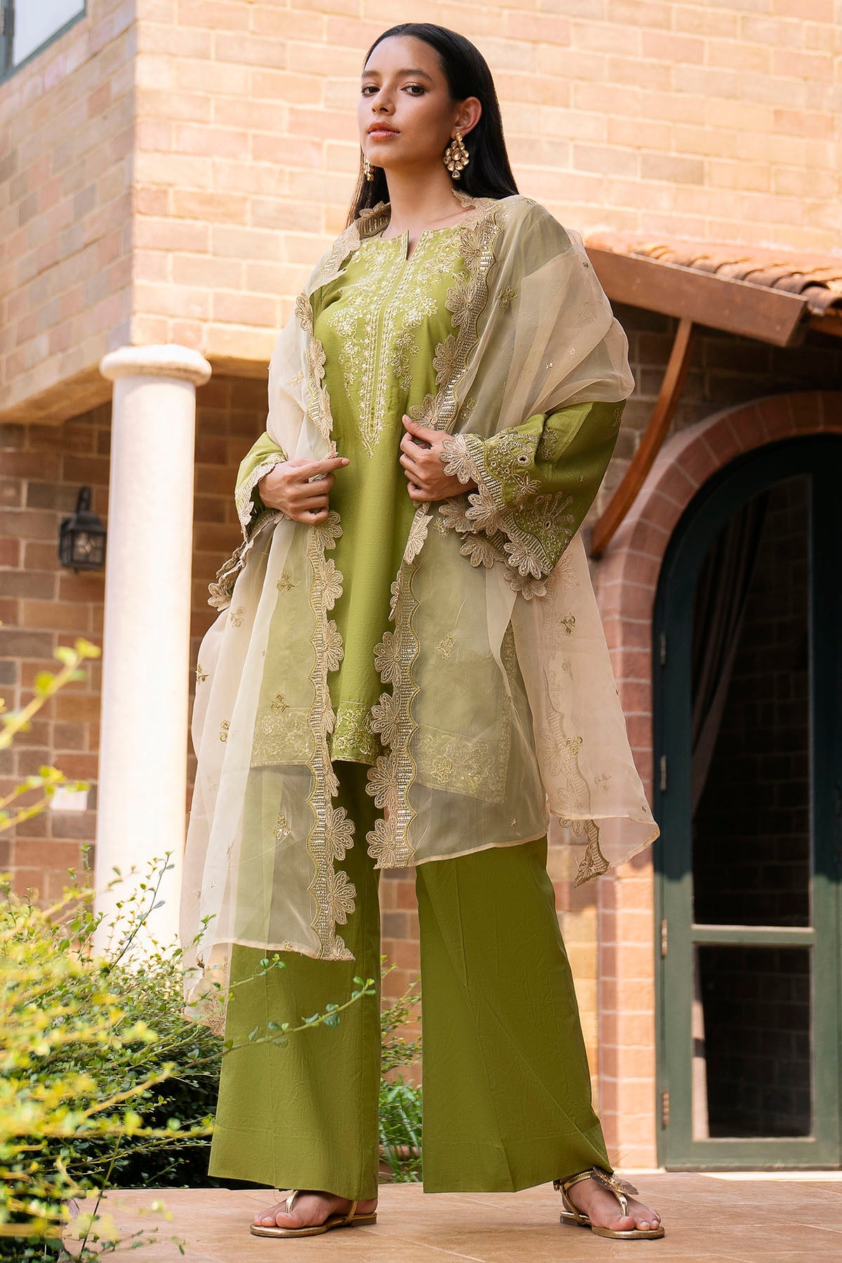 5992-CLEMENTINA EMBROIDERED LAWN STITCHED
