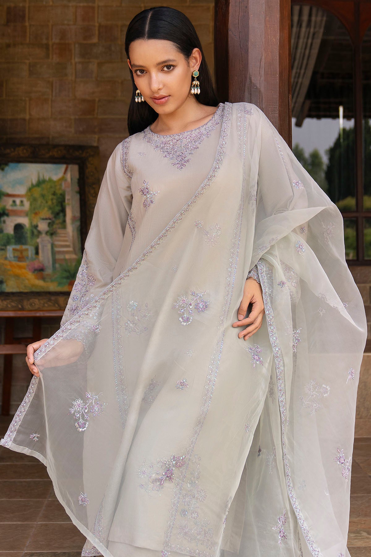 5995-FRAGOLA EMBROIDERED LAWN STITCHED