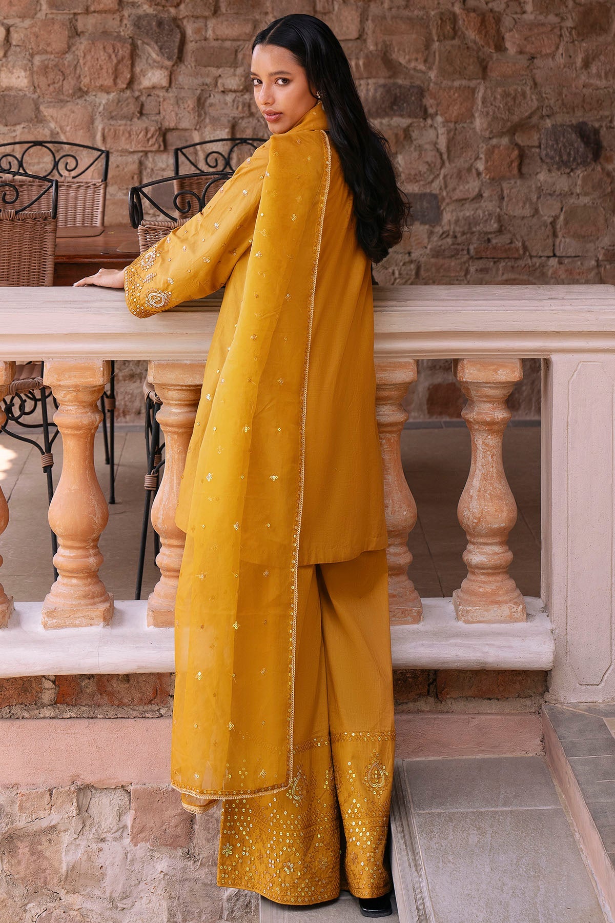 5996-LAMPONE EMBROIDERED LAWN STITCHED