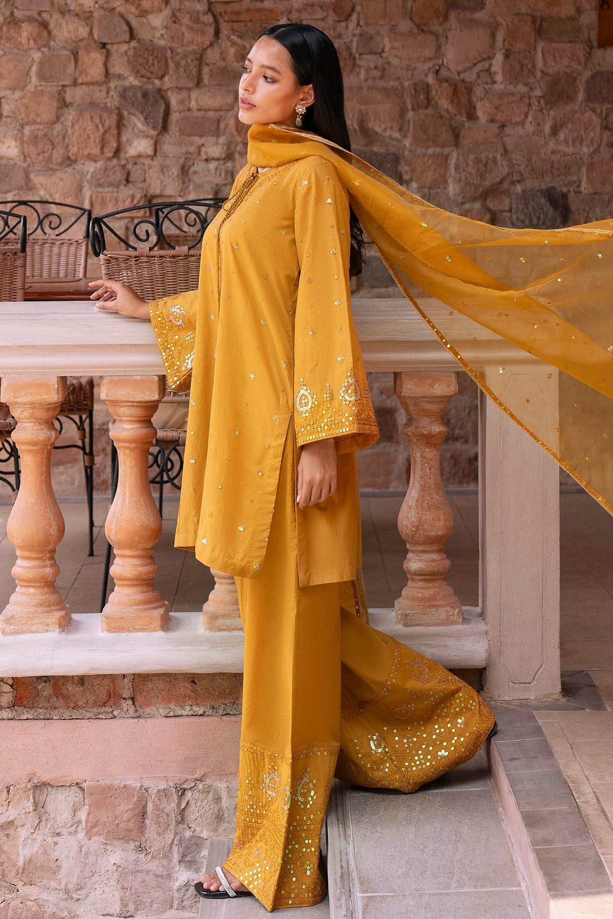 5996-LAMPONE EMBROIDERED LAWN STITCHED
