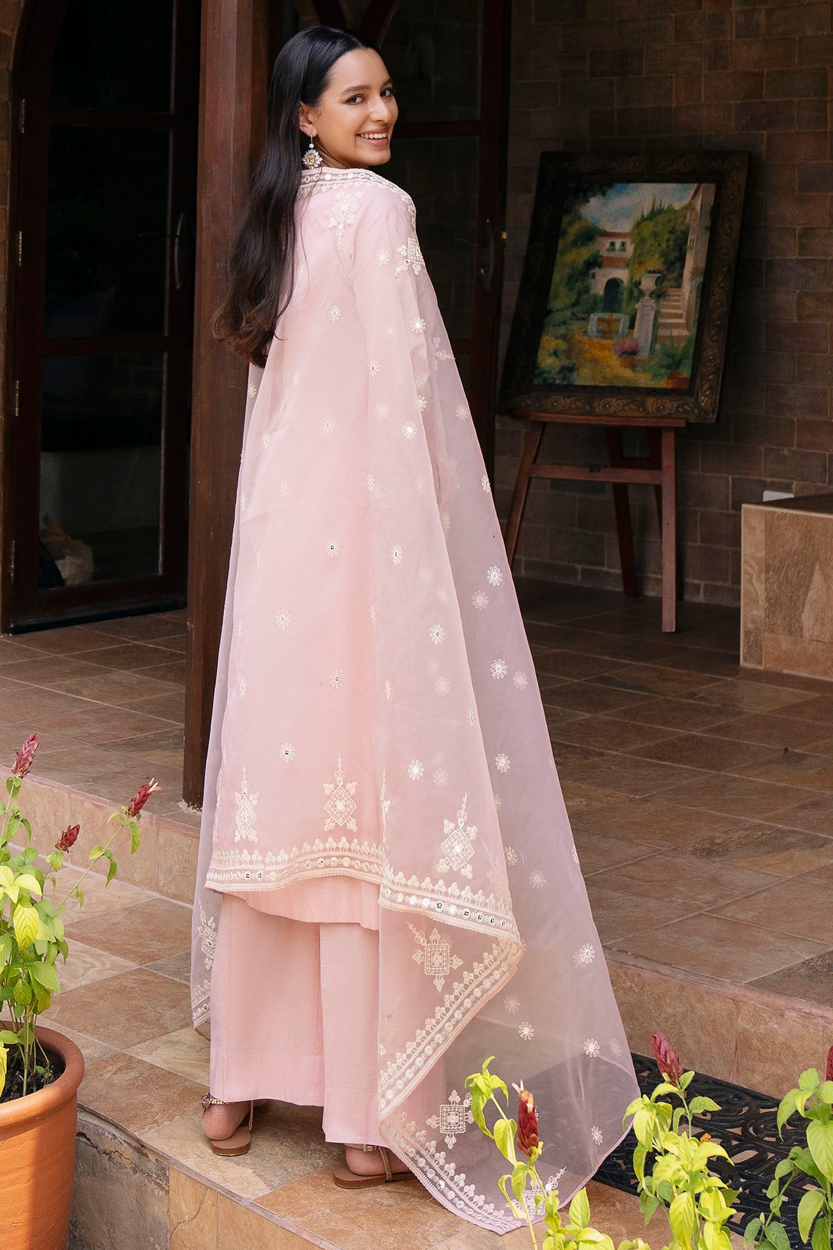 5997-MIRTILLO EMBROIDERED LAWN STITCHED