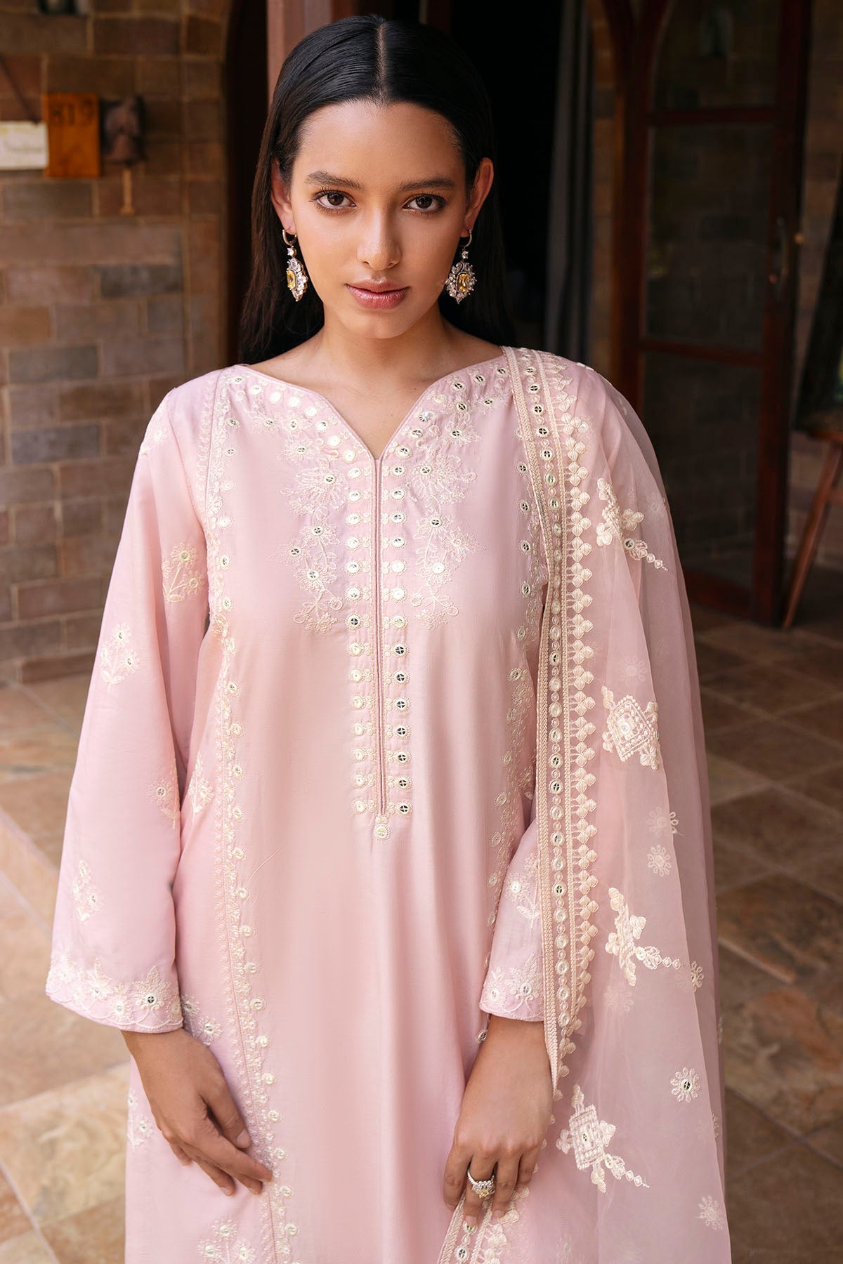 5997-MIRTILLO EMBROIDERED LAWN STITCHED