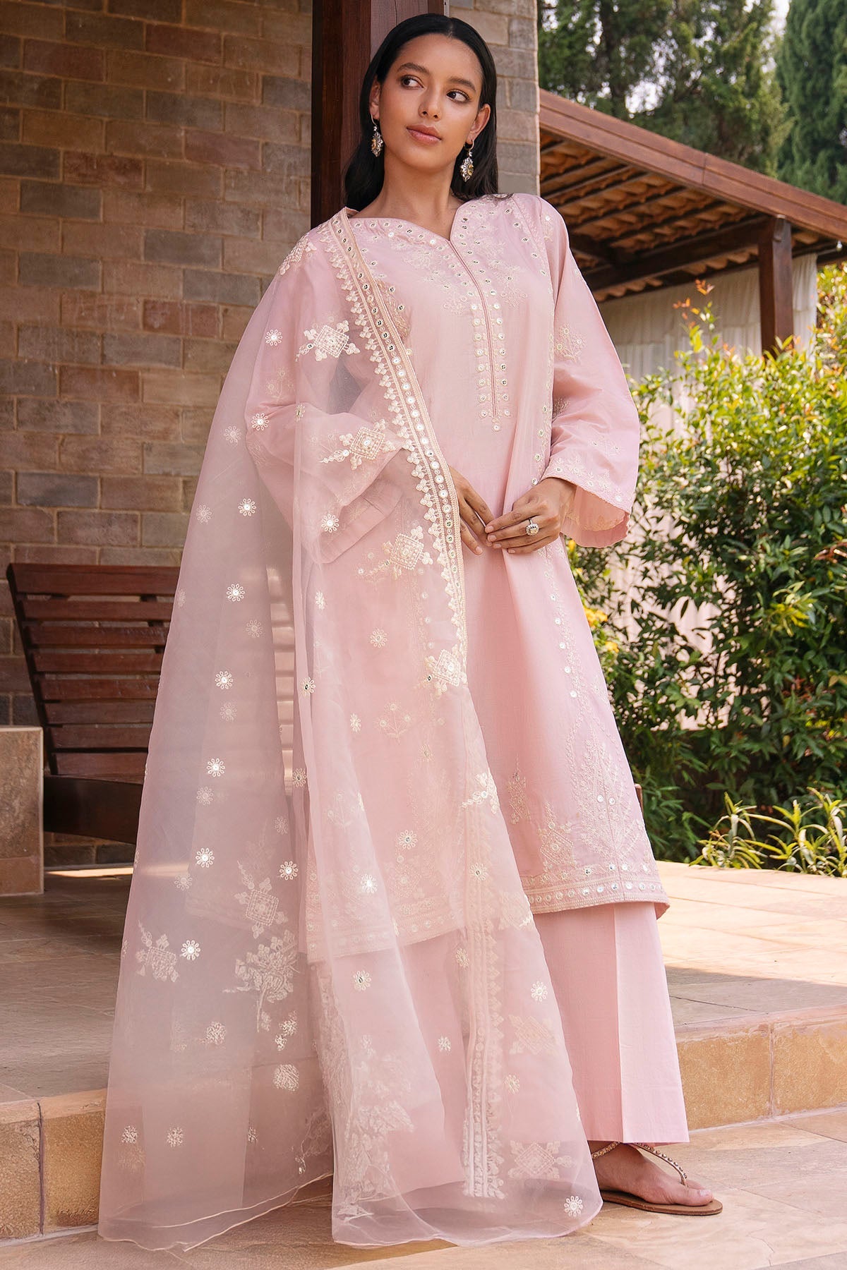 5997-MIRTILLO EMBROIDERED LAWN STITCHED