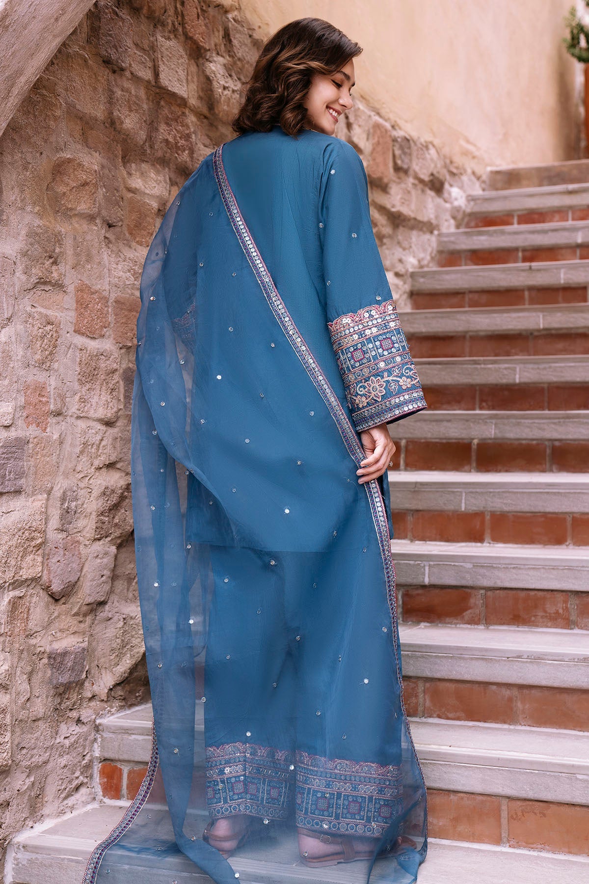 5998-ANANAS EMBROIDERED LAWN STITCHED