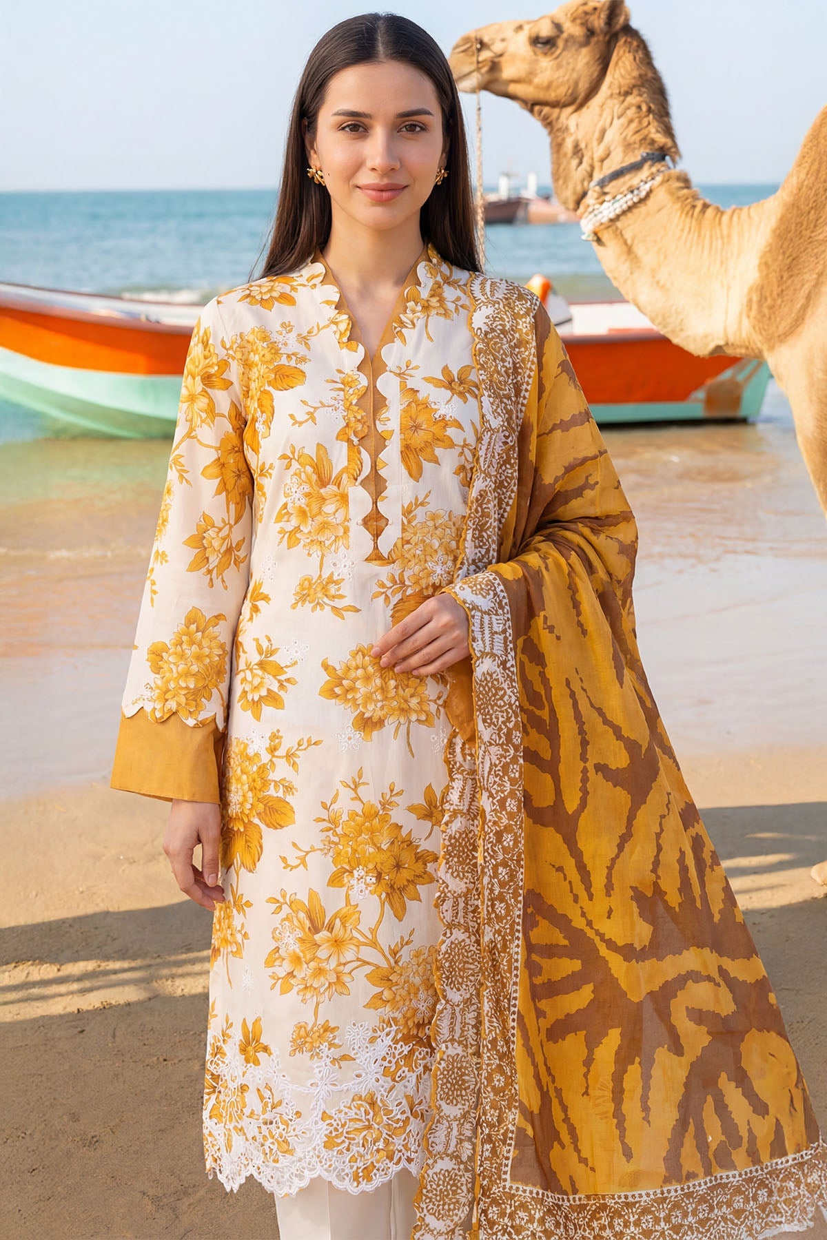 6003-AMBER AURA EMBROIDERED LAWN UNSTITCHED