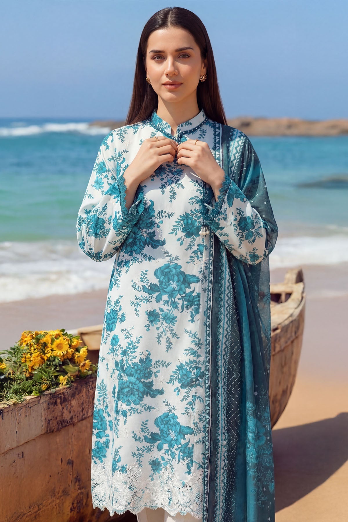 6004-SPRING BLOOM EMBROIDERED LAWN UNSTITCHED