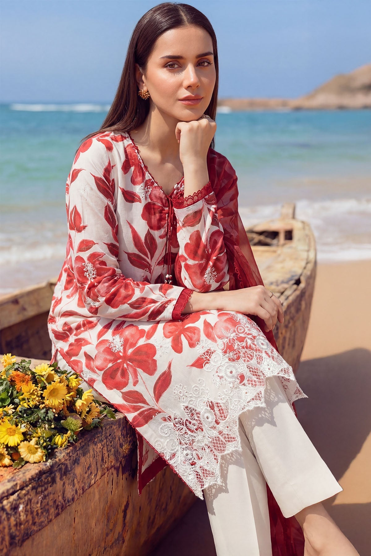 6005-MOSS EMBROIDERED LAWN UNSTITCHED