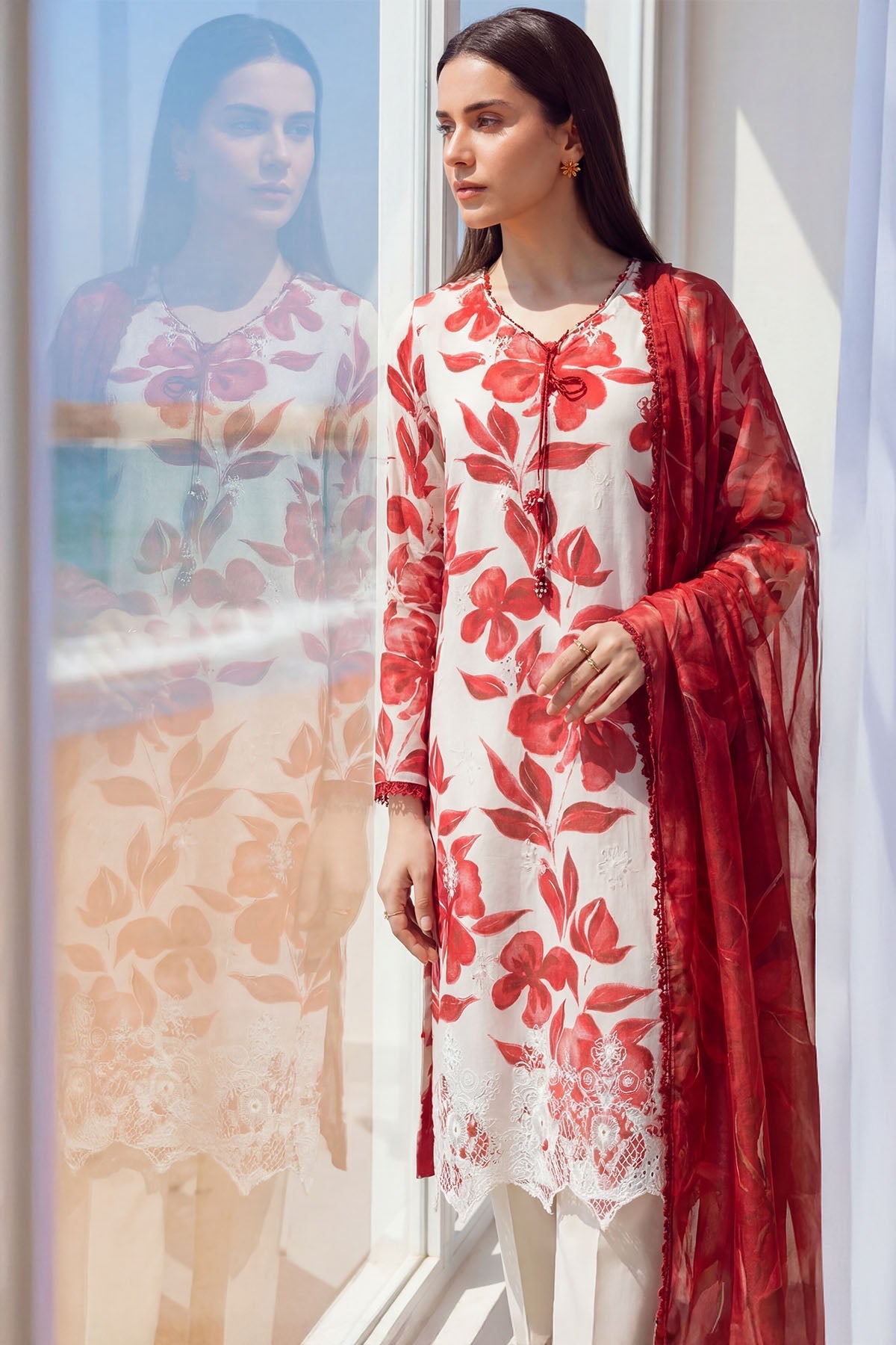 6005-MOSS EMBROIDERED LAWN UNSTITCHED
