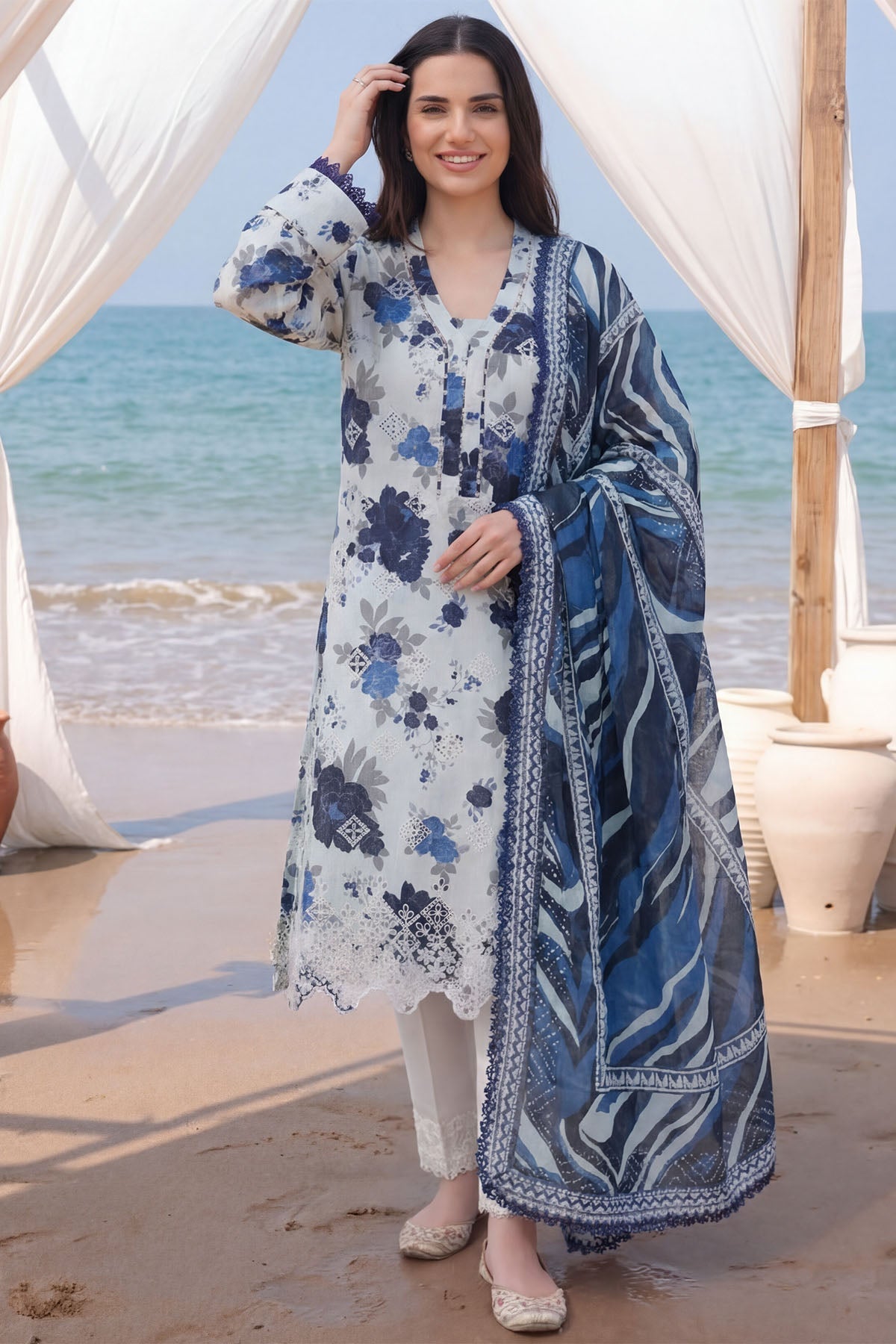 6006-AIRE EMBROIDERED LAWN UNSTITCHED